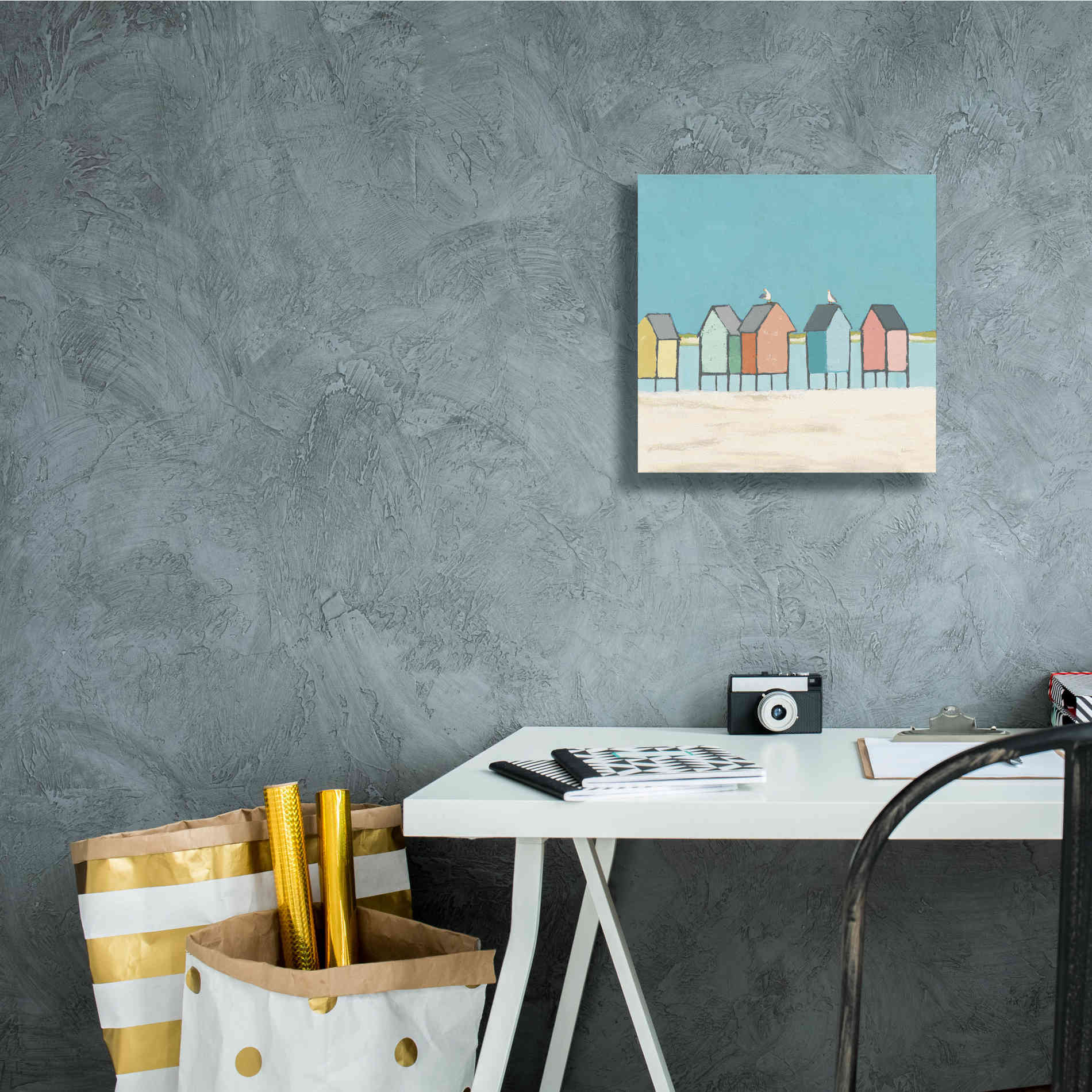 'Cabanas II Pastel' by Phyllis Adams, Canvas Wall Art,12 x 12