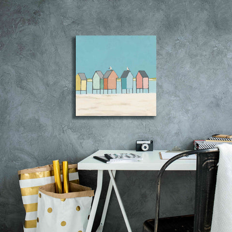 Image of 'Cabanas II Pastel' by Phyllis Adams, Canvas Wall Art,18 x 18