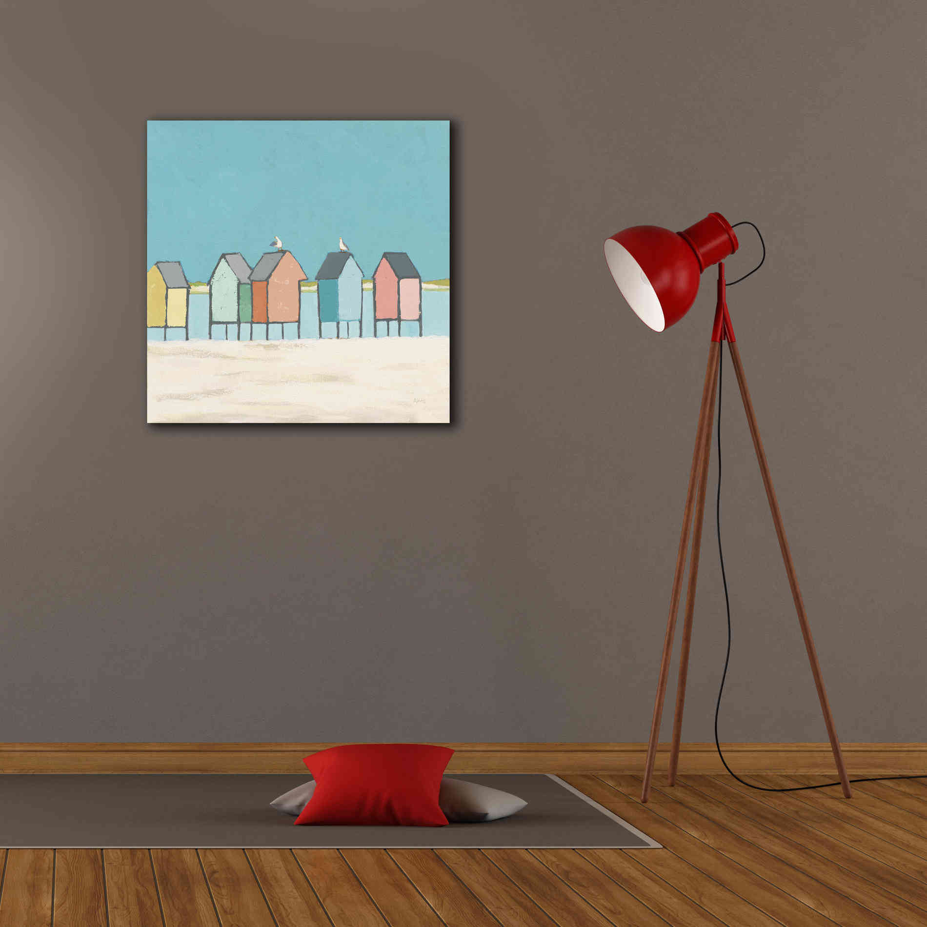 'Cabanas II Pastel' by Phyllis Adams, Canvas Wall Art,26 x 26