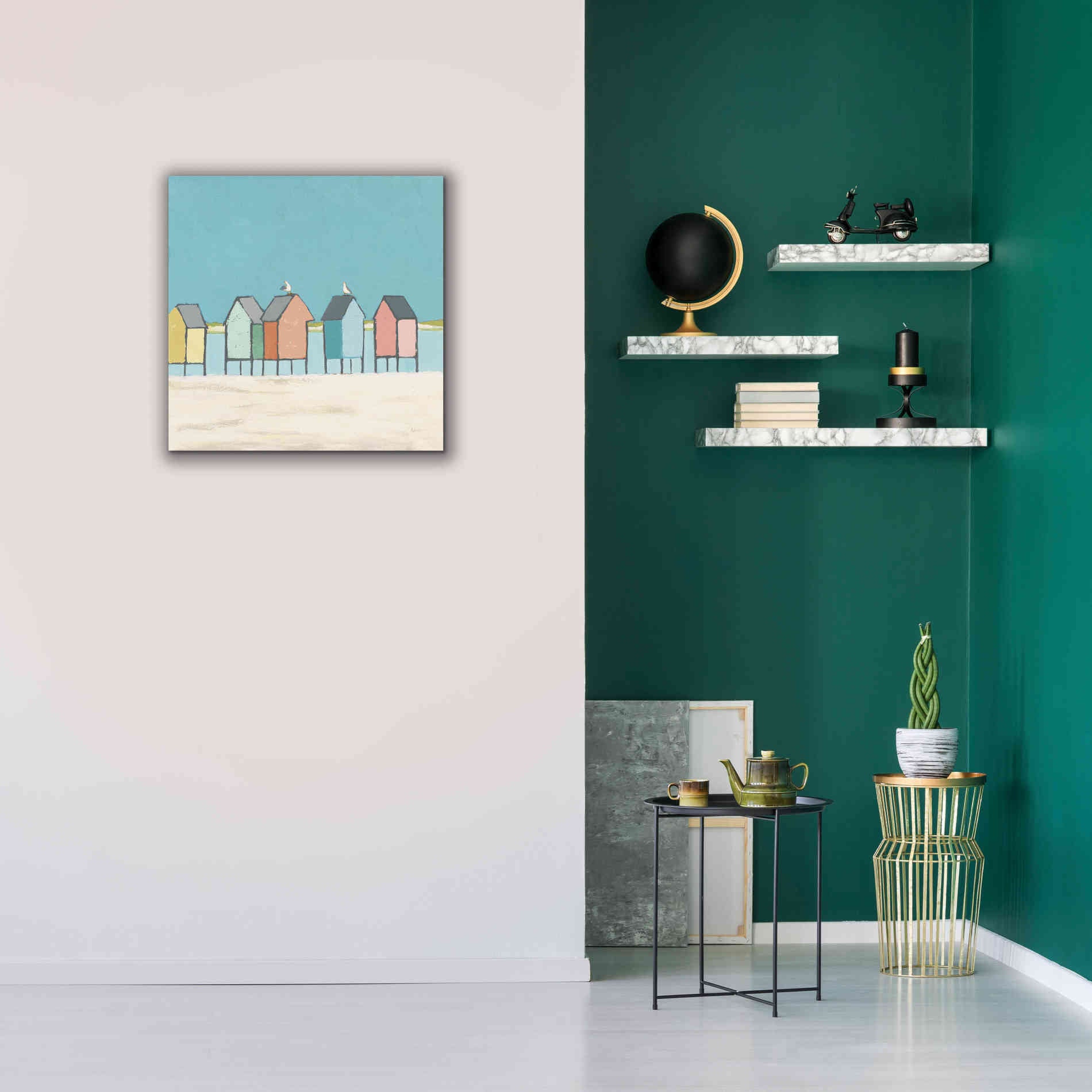 'Cabanas II Pastel' by Phyllis Adams, Canvas Wall Art,26 x 26