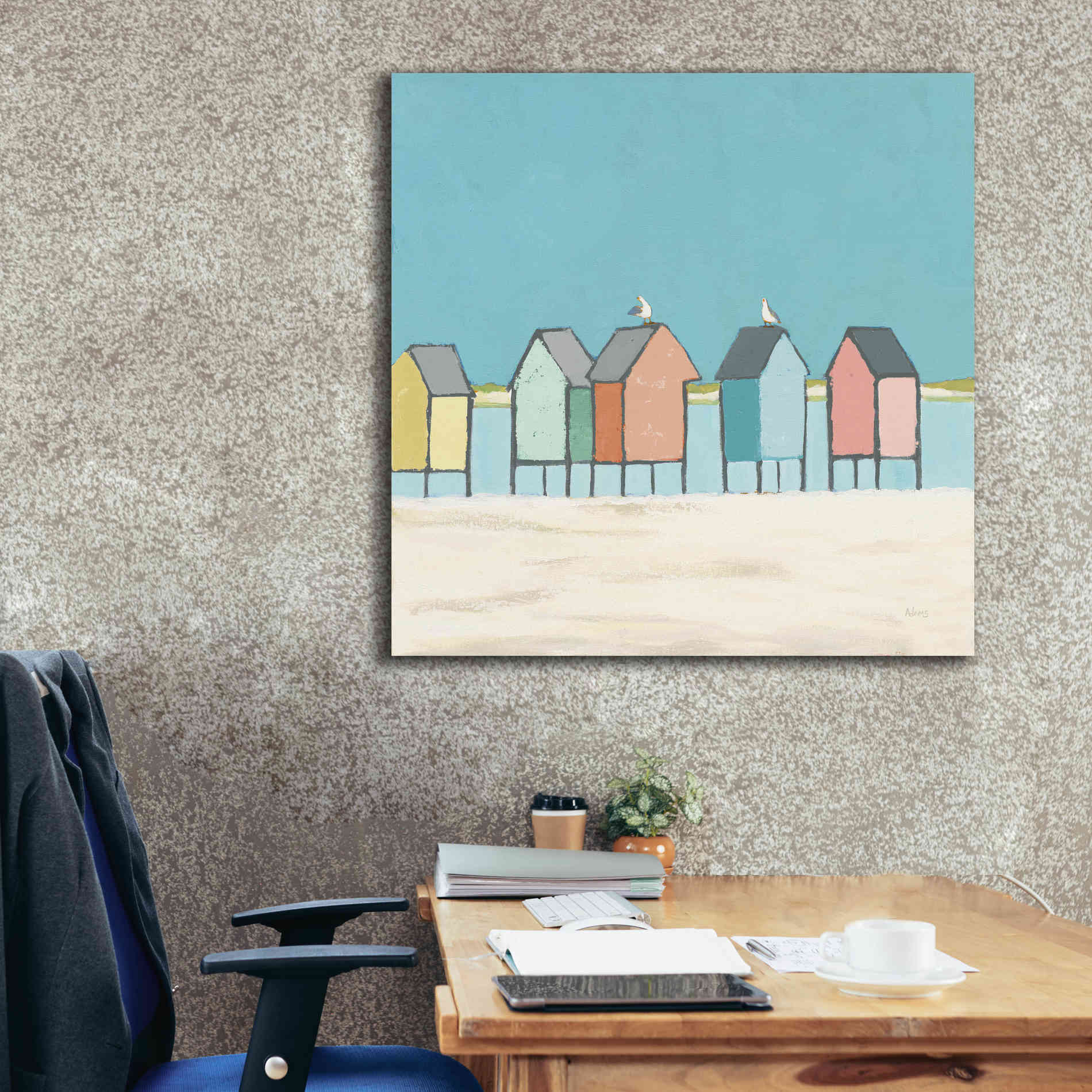 'Cabanas II Pastel' by Phyllis Adams, Canvas Wall Art,37 x 37