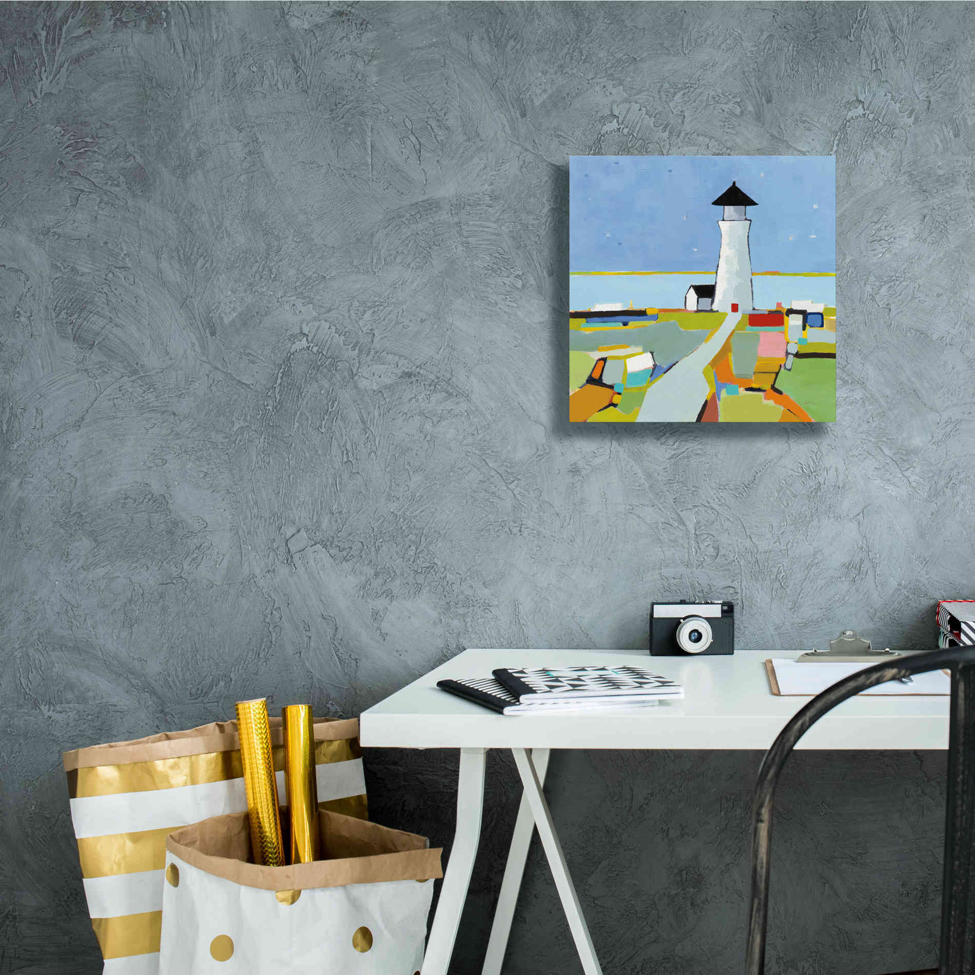 'To the Lighthouse' by Phyllis Adams, Canvas Wall Art,12 x 12