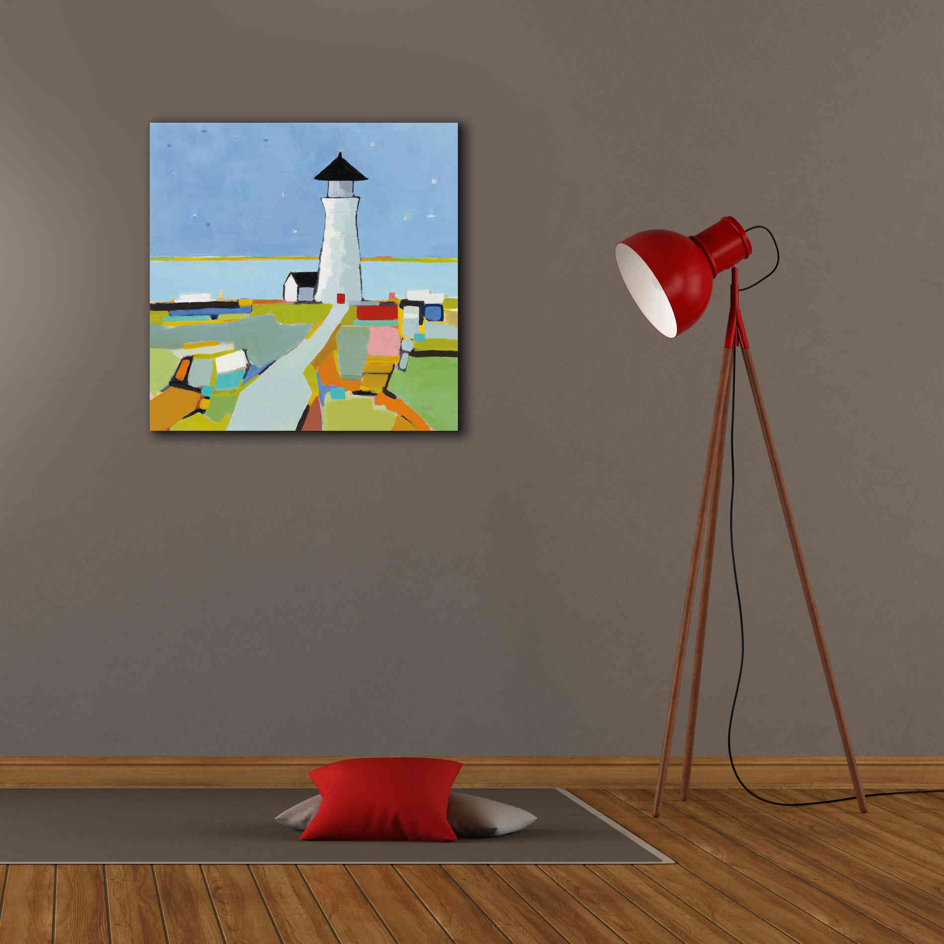 'To the Lighthouse' by Phyllis Adams, Canvas Wall Art,26 x 26