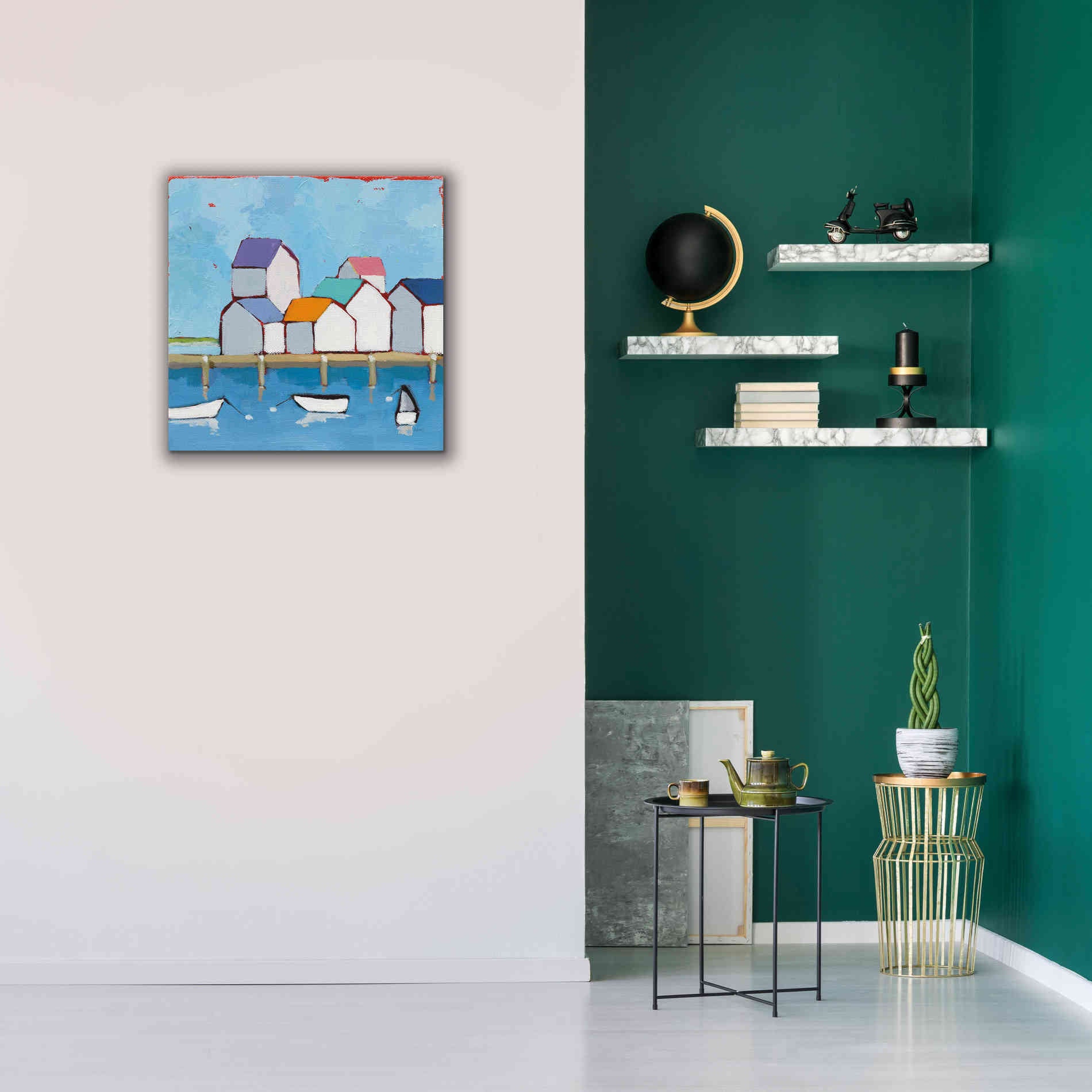 'The Wharf' by Phyllis Adams, Canvas Wall Art,26 x 26
