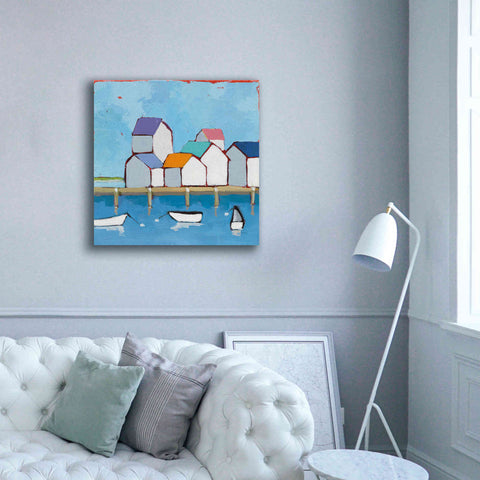 Image of 'The Wharf' by Phyllis Adams, Canvas Wall Art,37 x 37