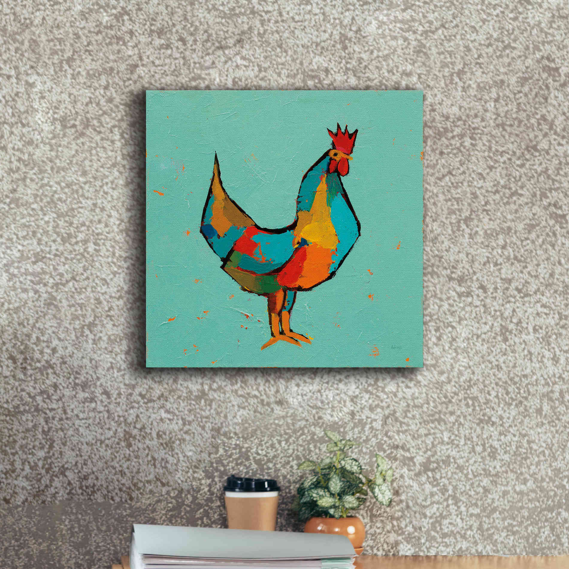 'The Strutter' by Phyllis Adams, Canvas Wall Art,18 x 18