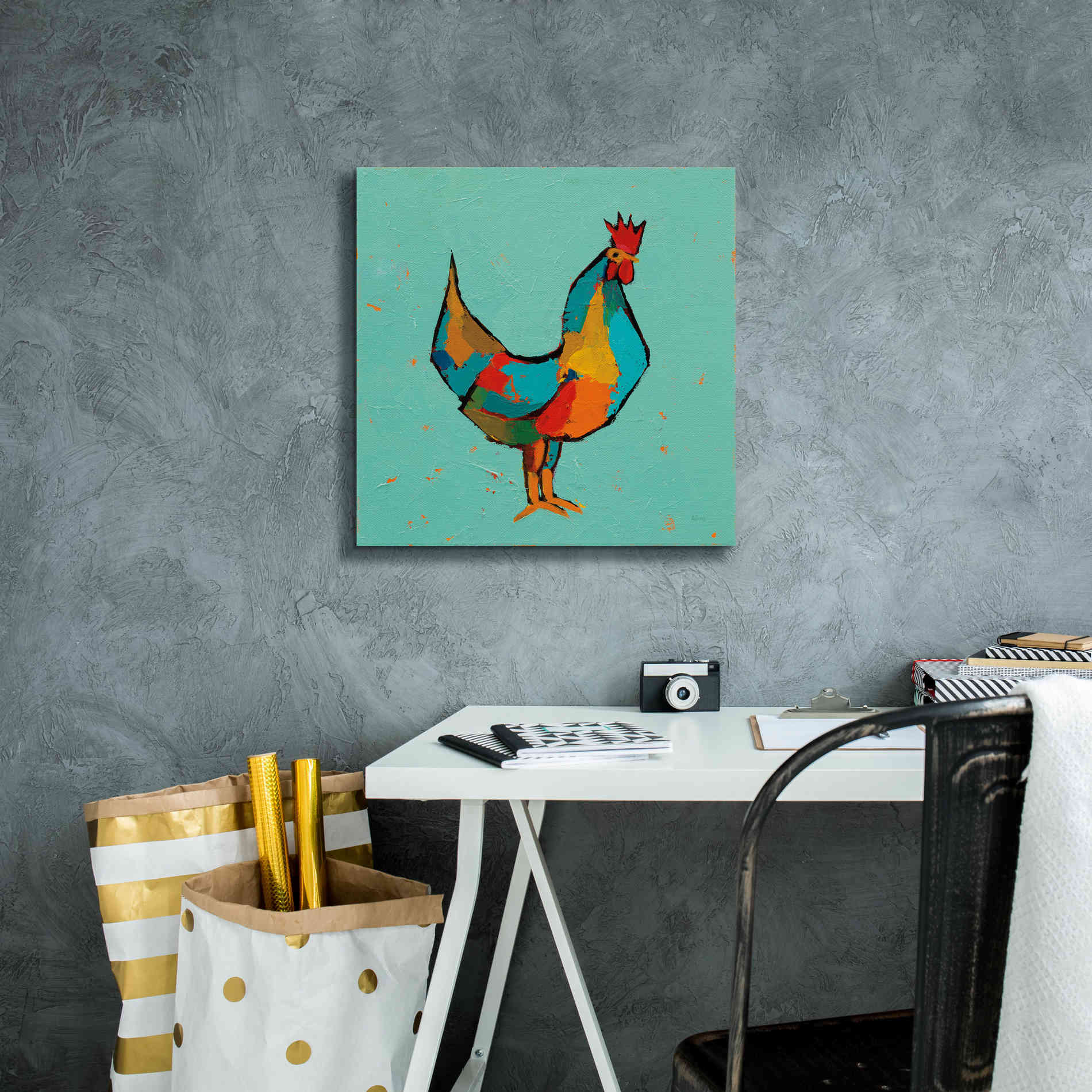 'The Strutter' by Phyllis Adams, Canvas Wall Art,18 x 18