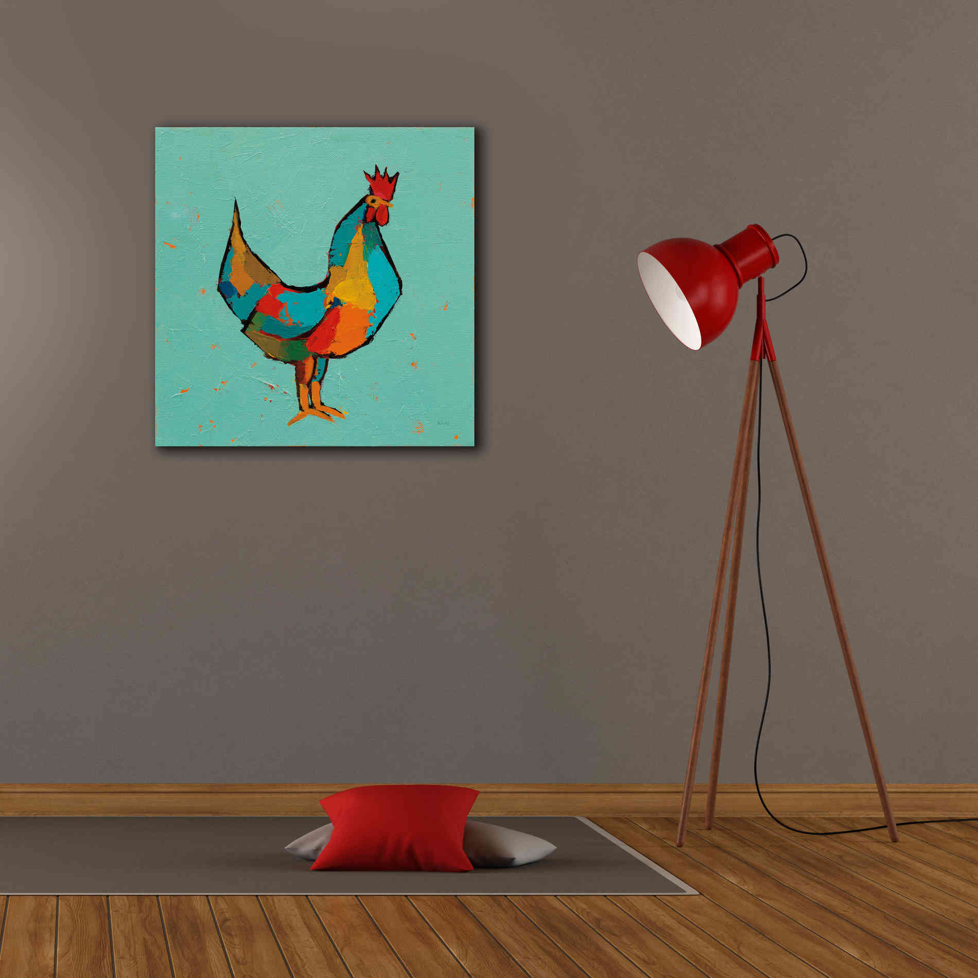 'The Strutter' by Phyllis Adams, Canvas Wall Art,26 x 26