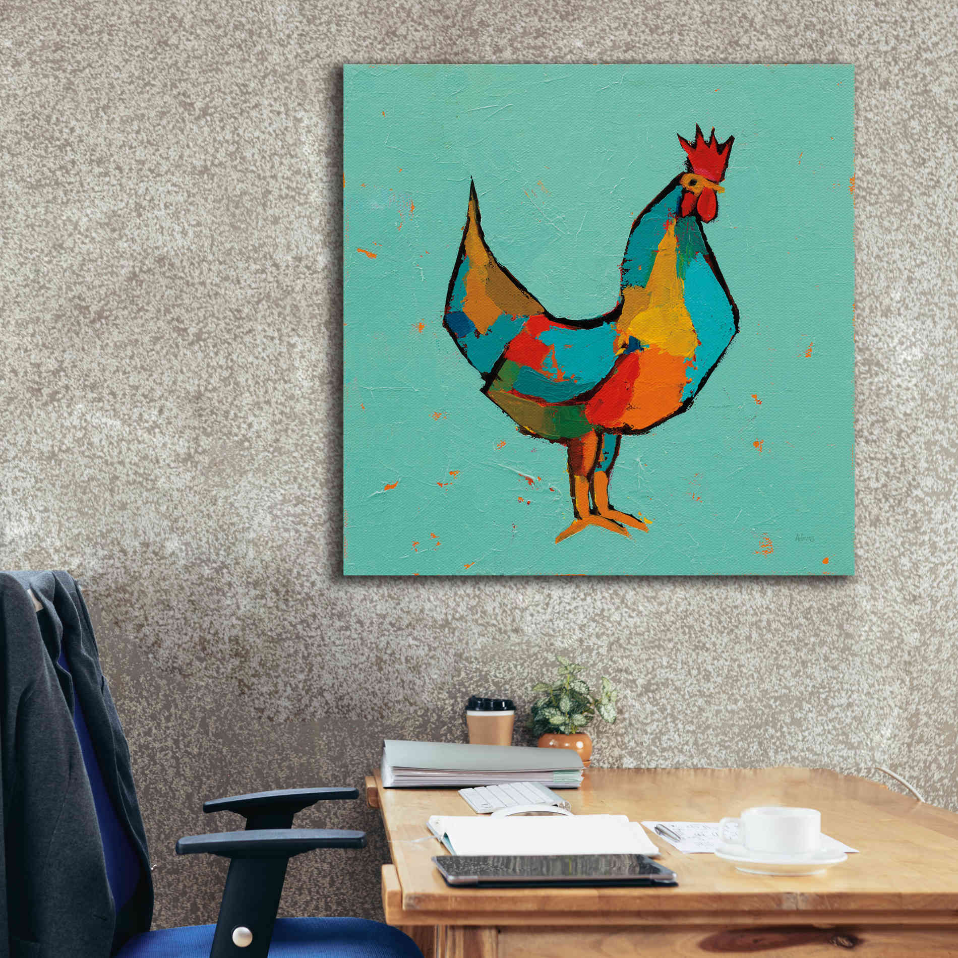 'The Strutter' by Phyllis Adams, Canvas Wall Art,37 x 37
