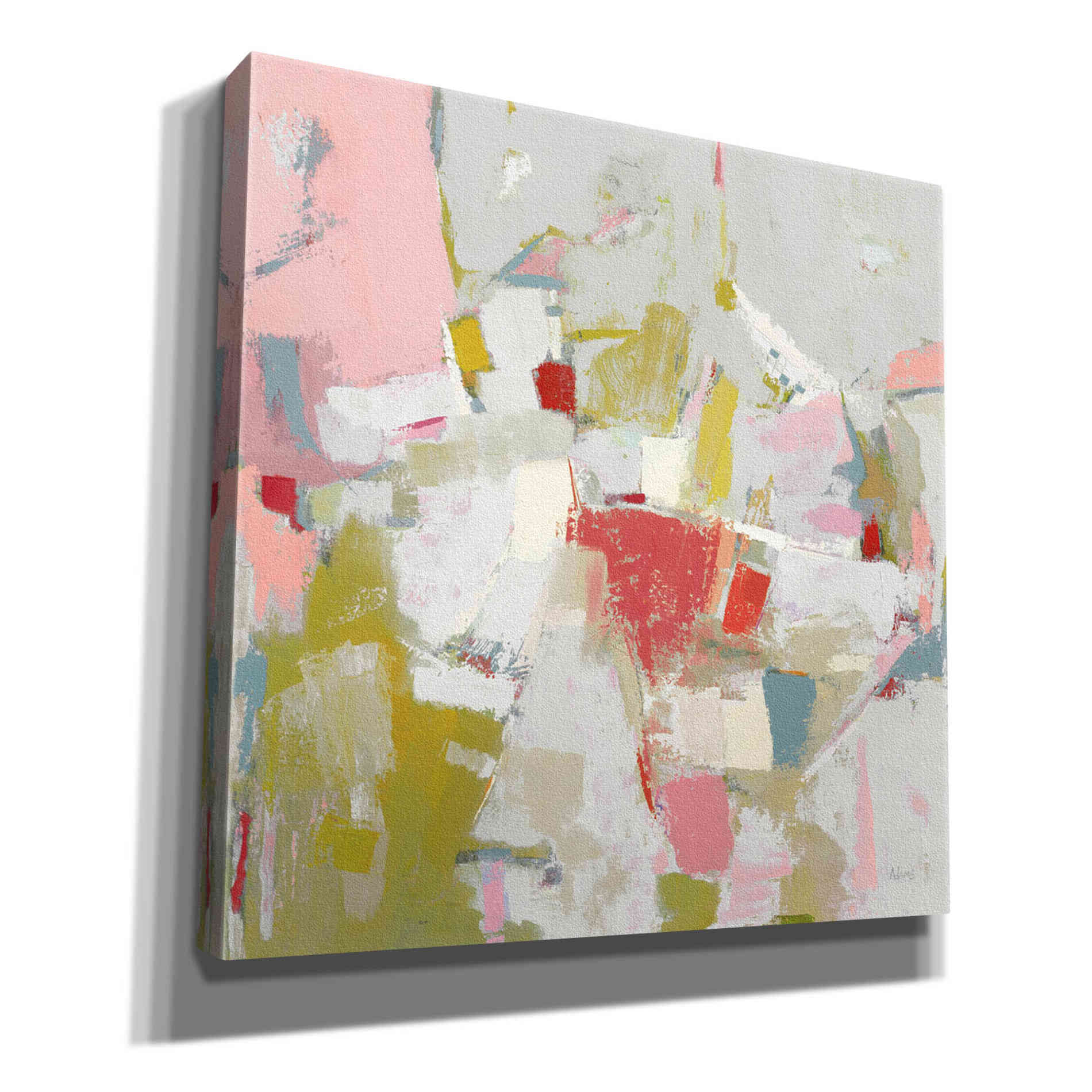 'And All That Jazz Pink' by Phyllis Adams, Canvas Wall Art