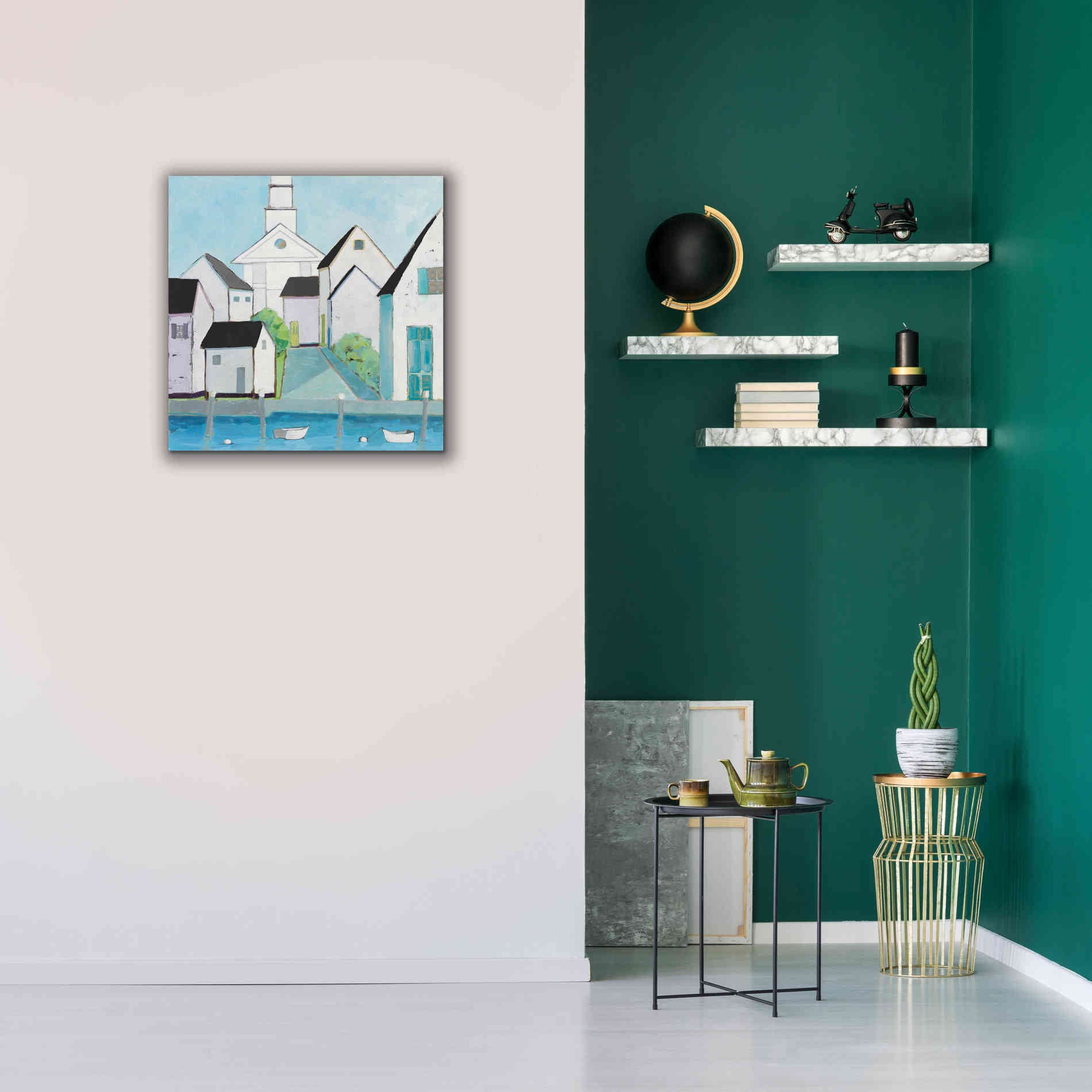 'Harbor Town III No Sign Light' by Phyllis Adams, Canvas Wall Art,26 x 26