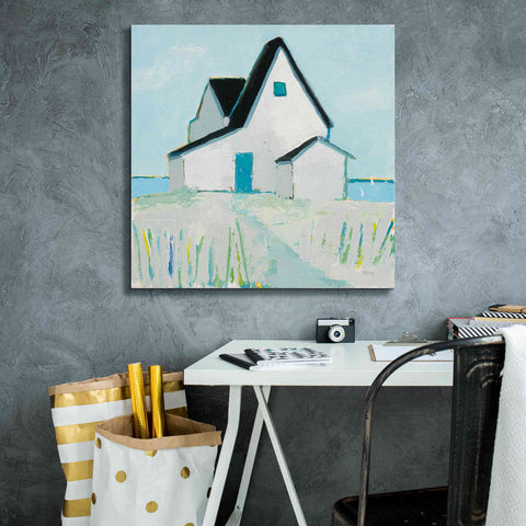 Image of 'Cottage by the Sea Neutral' by Phyllis Adams, Canvas Wall Art,26 x 26