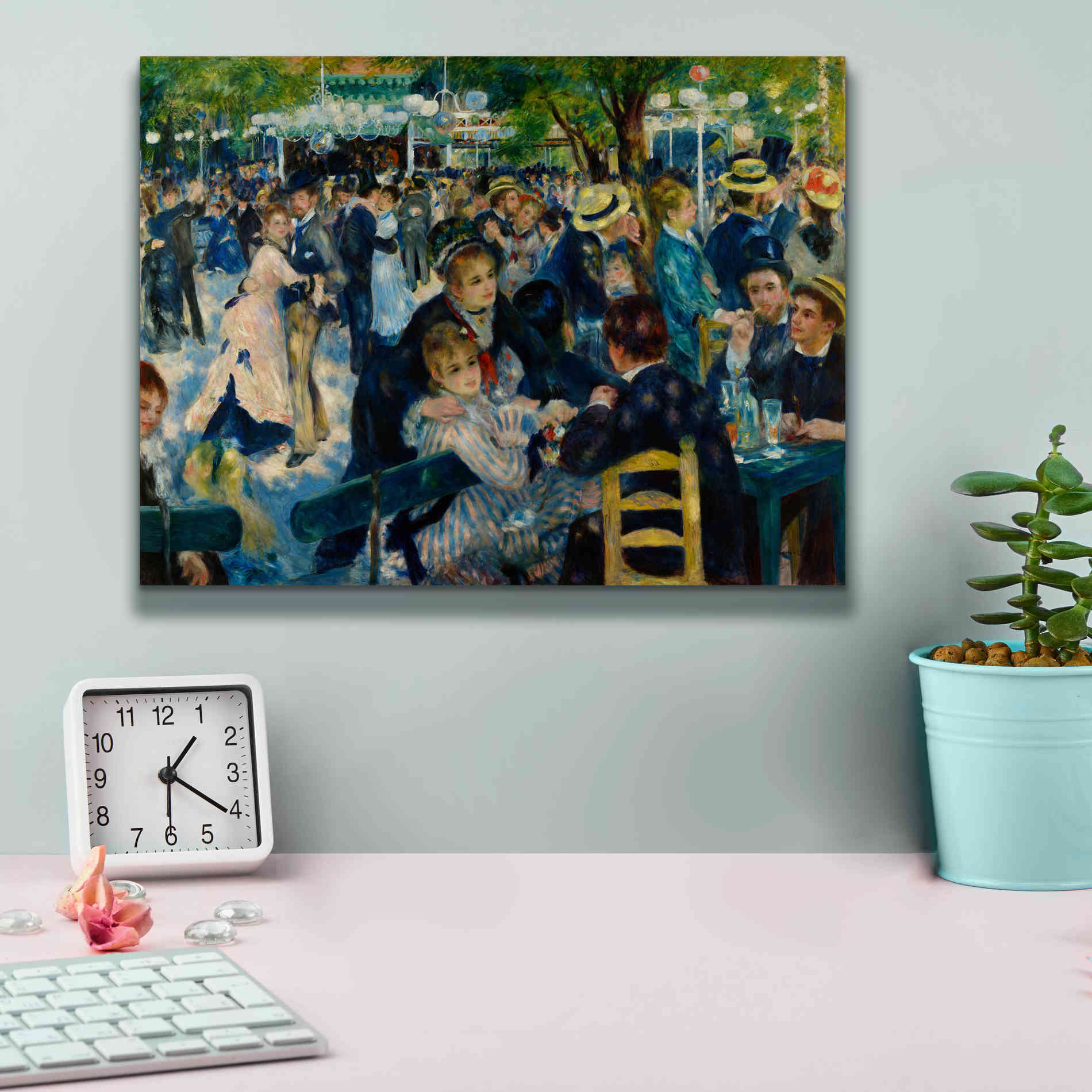 'Dance at Le moulin de la Galette' by Pierre-Auguste Renoir,  Canvas Wall Art,16 x 12