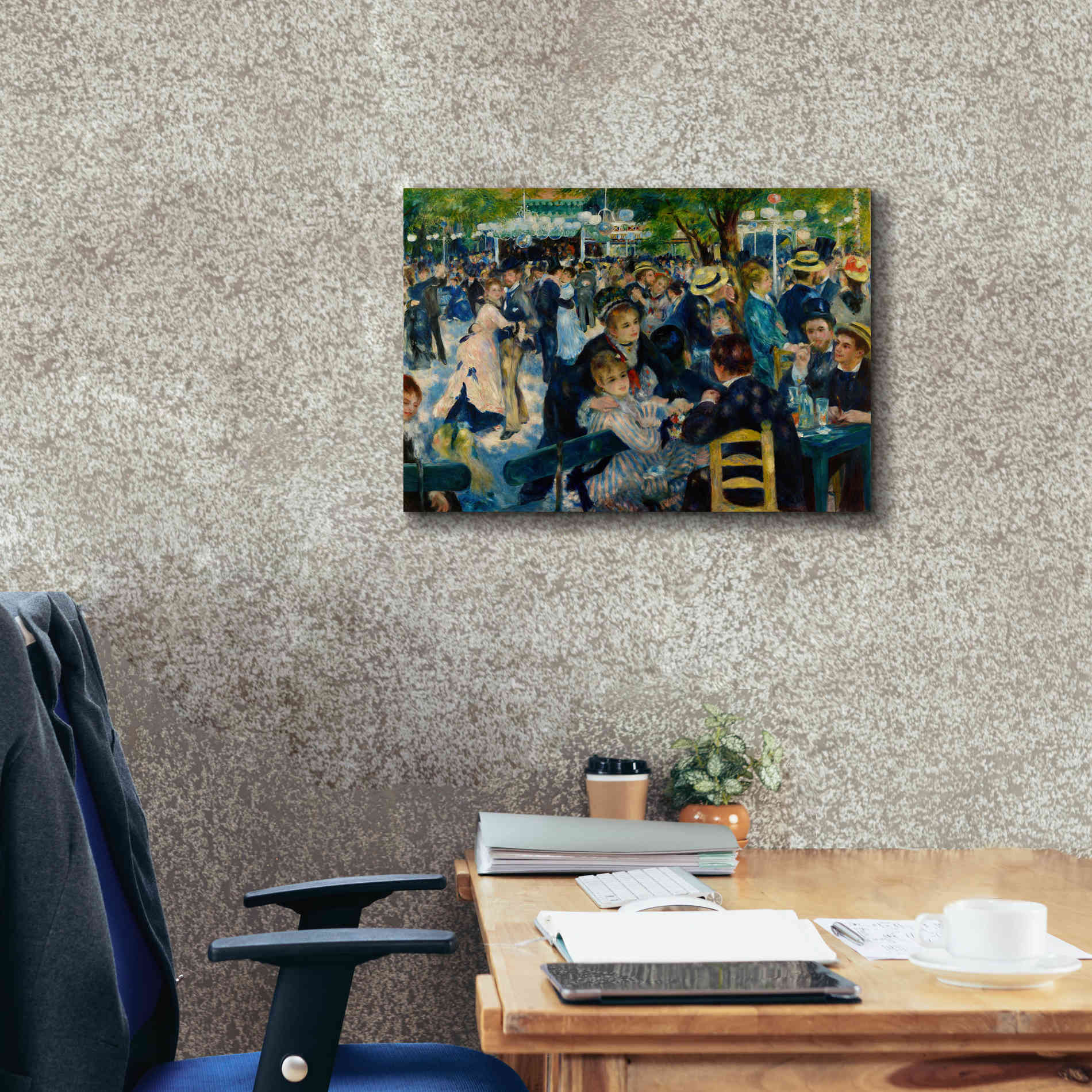 'Dance at Le moulin de la Galette' by Pierre-Auguste Renoir,  Canvas Wall Art,26 x 18