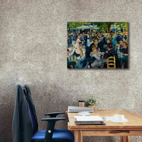 Image of 'Dance at Le moulin de la Galette' by Pierre-Auguste Renoir,  Canvas Wall Art,34 x 26
