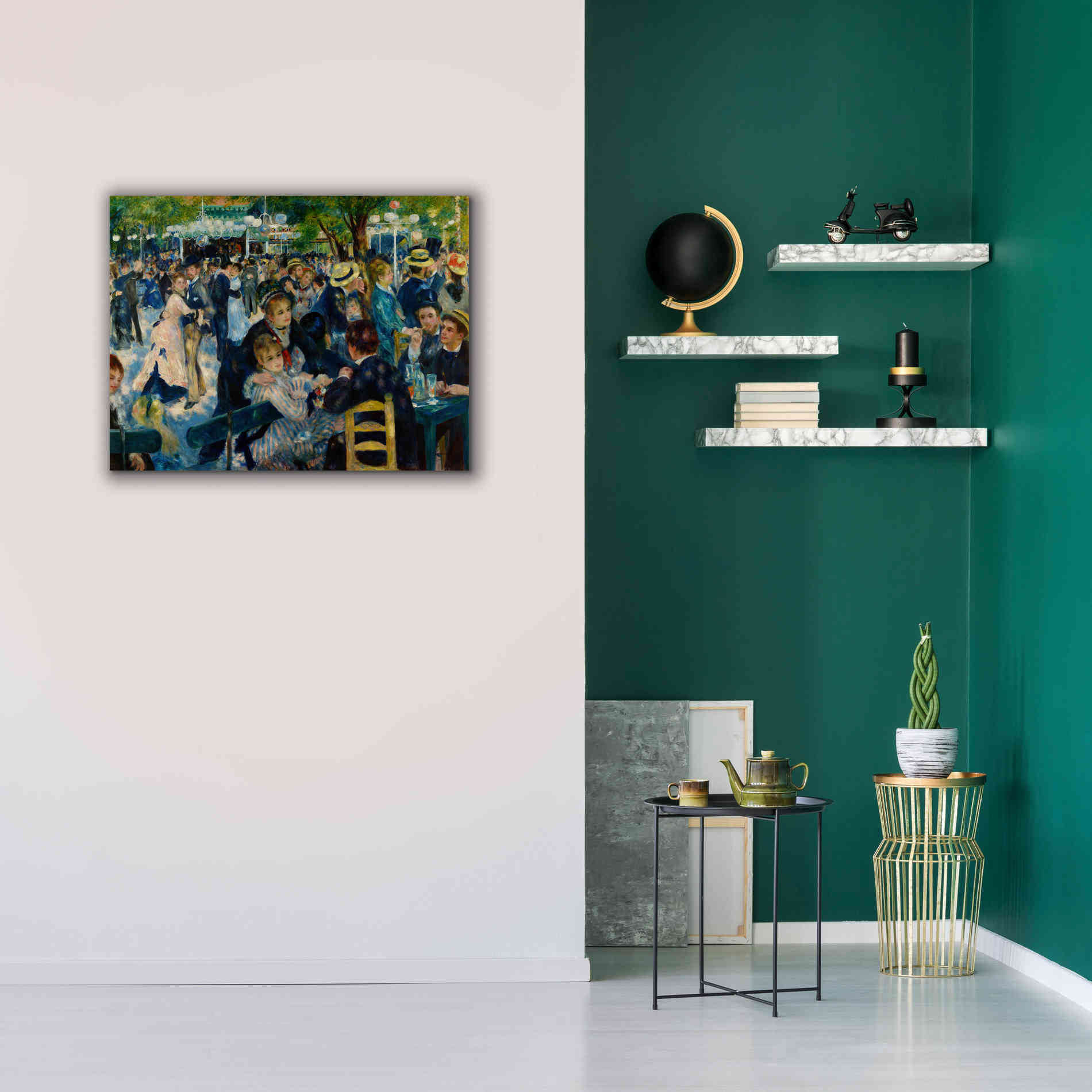 'Dance at Le moulin de la Galette' by Pierre-Auguste Renoir,  Canvas Wall Art,34 x 26