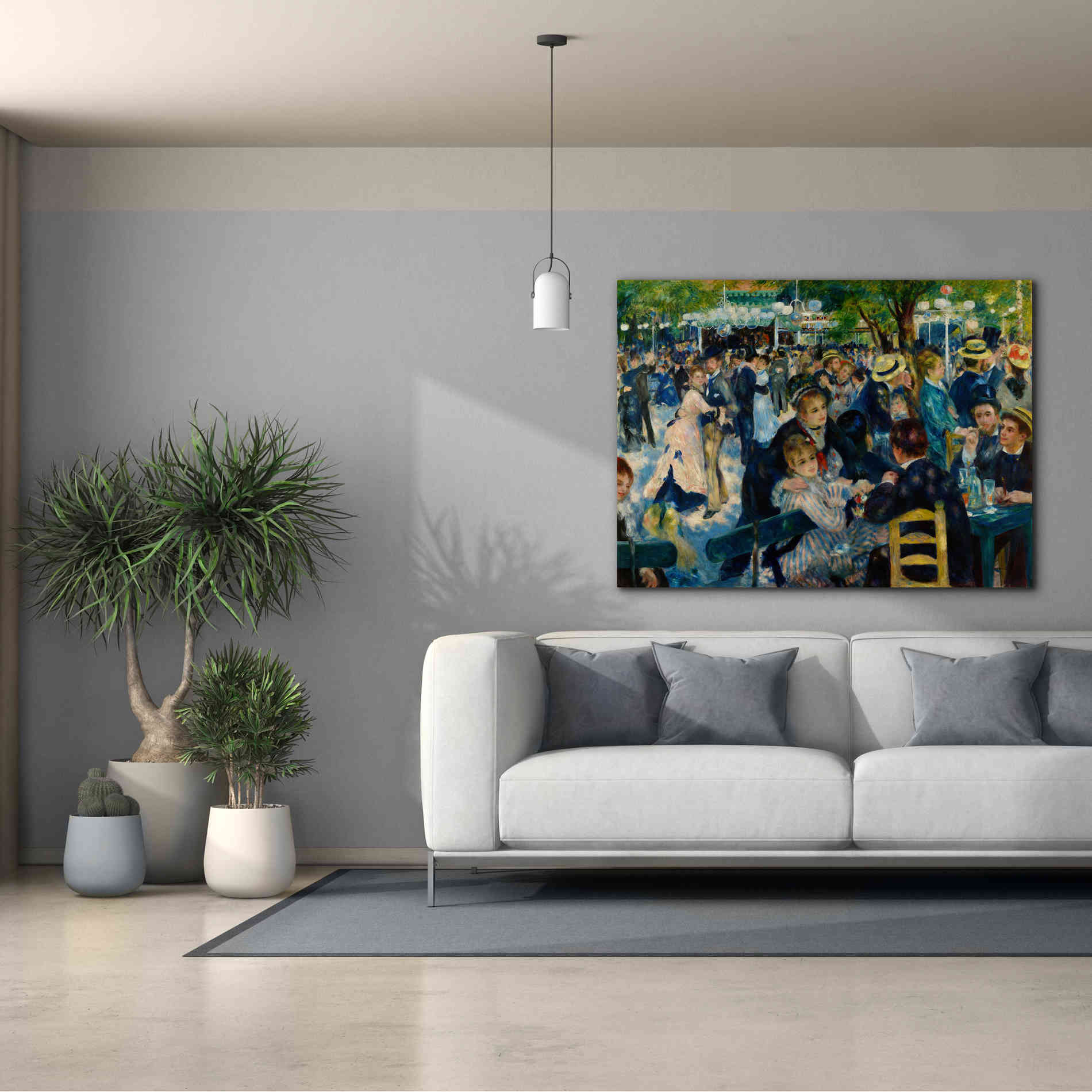 'Dance at Le moulin de la Galette' by Pierre-Auguste Renoir,  Canvas Wall Art,54 x 40