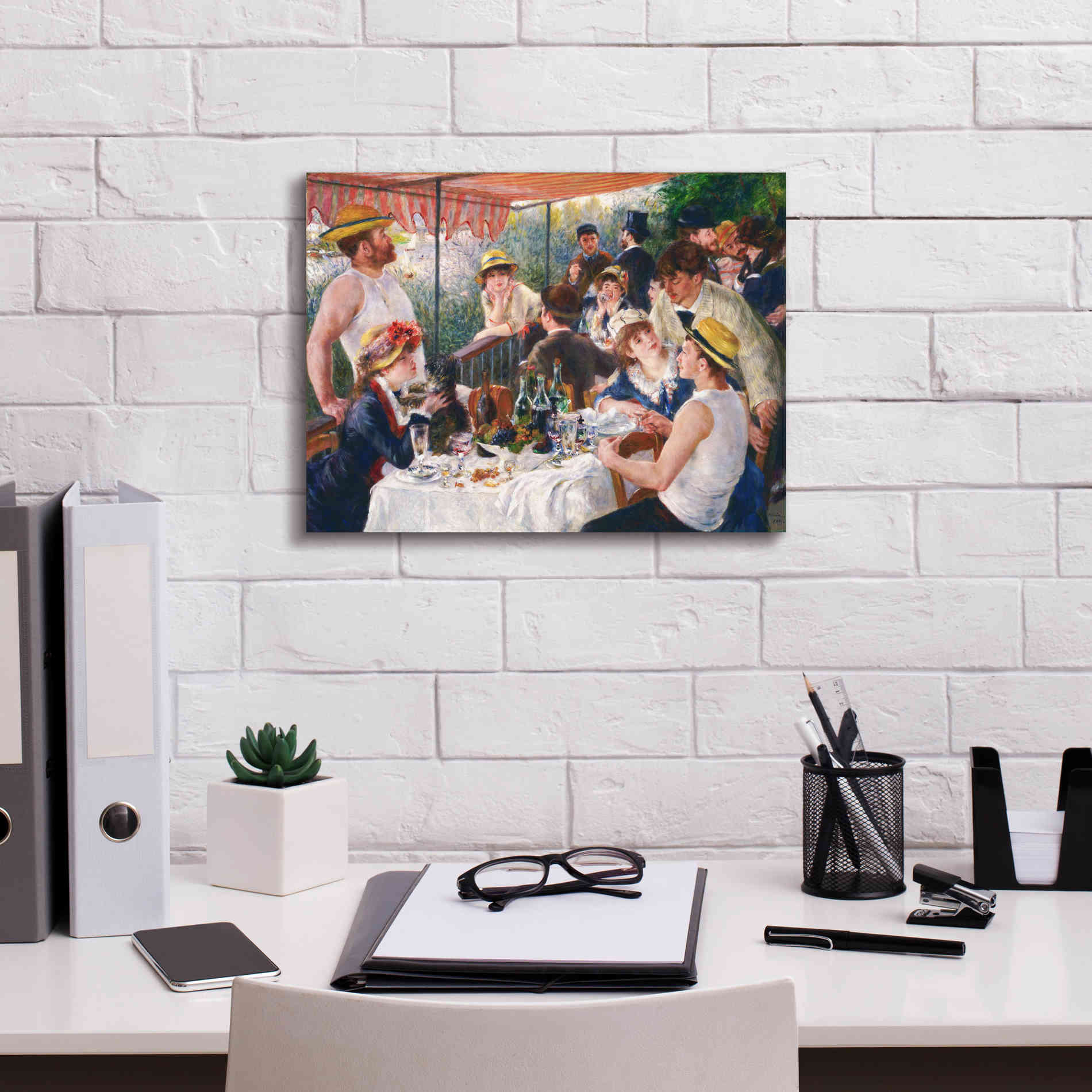 'Luncheon of the Boating Party' by Pierre-Auguste Renoir,  Canvas Wall Art,16 x 12