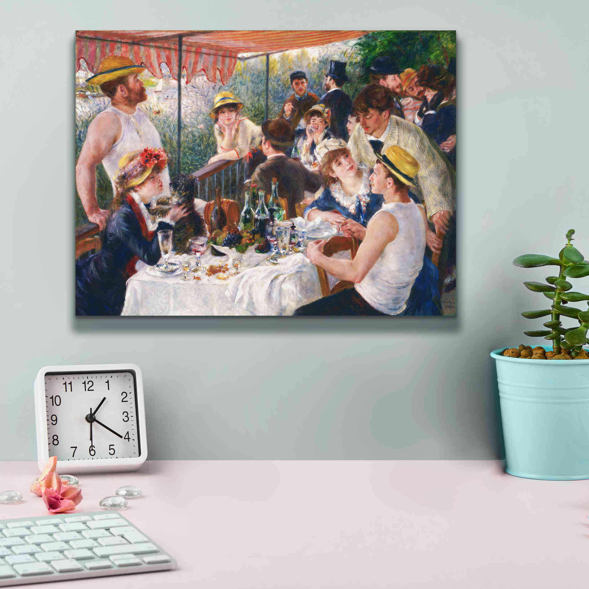 'Luncheon of the Boating Party' by Pierre-Auguste Renoir,  Canvas Wall Art,16 x 12
