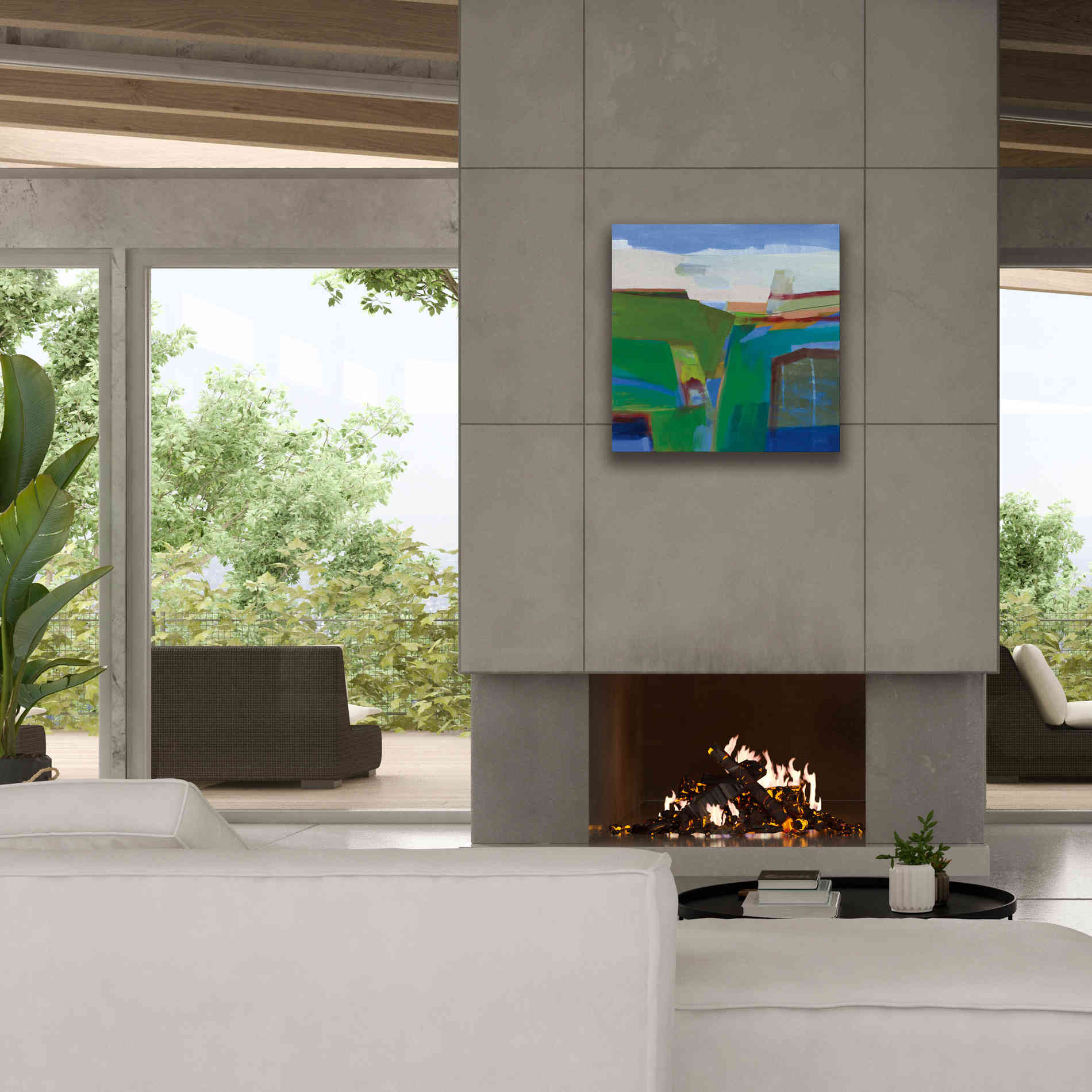 'Clear Day' by Jo Maye, Canvas Wall Art,26 x 26