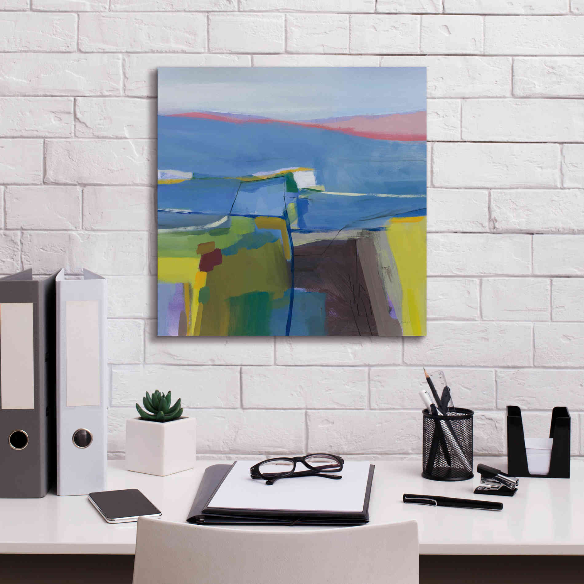 'Hill Side' by Jo Maye, Canvas Wall Art,18 x 18