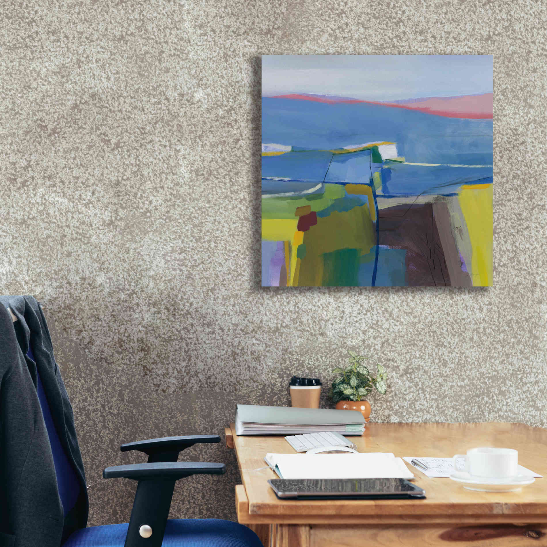 'Hill Side' by Jo Maye, Canvas Wall Art,26 x 26