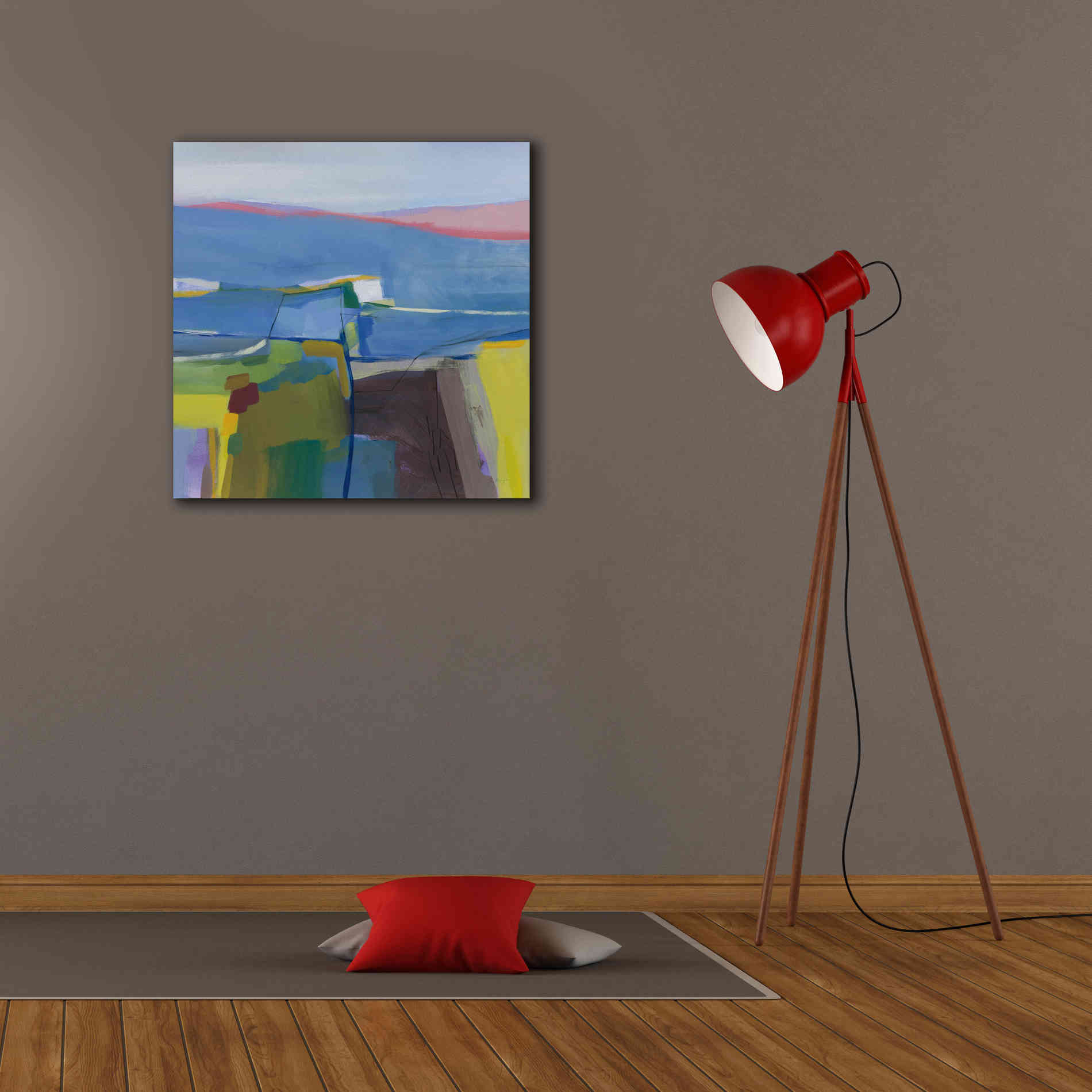 'Hill Side' by Jo Maye, Canvas Wall Art,26 x 26