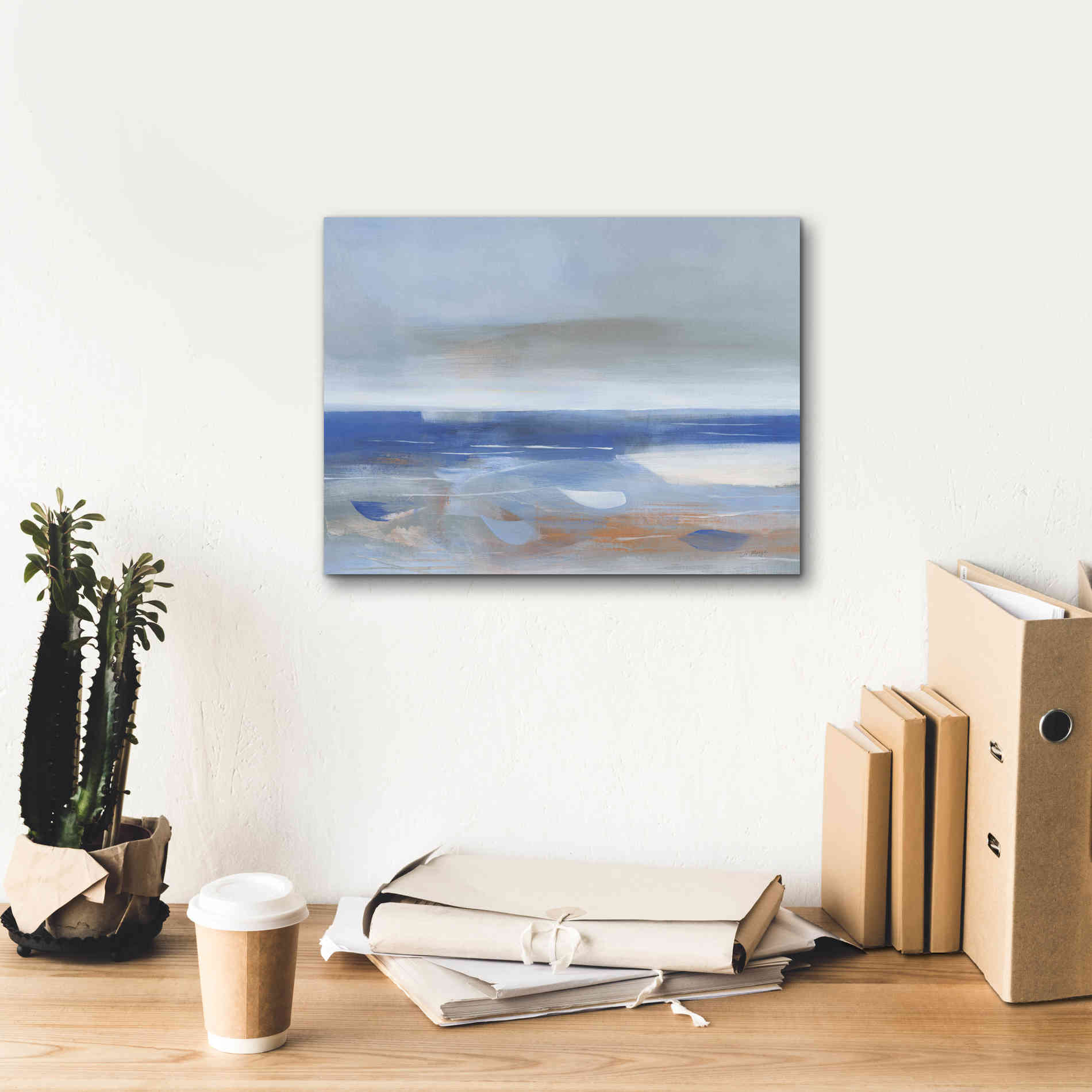 'Calm Sea' by Jo Maye, Canvas Wall Art,16 x 12