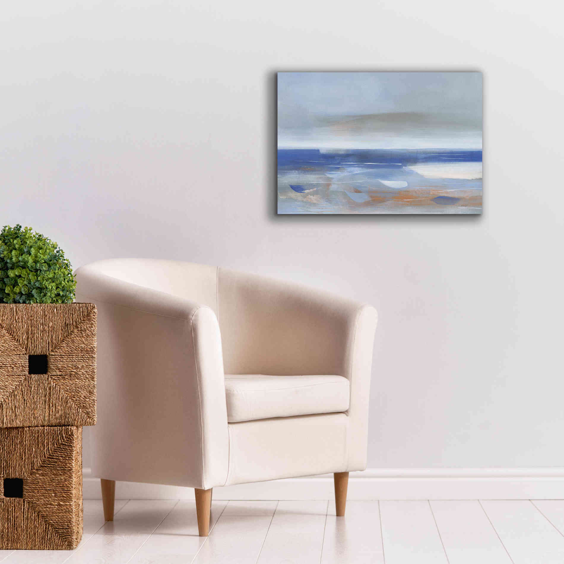 'Calm Sea' by Jo Maye, Canvas Wall Art,26 x 18