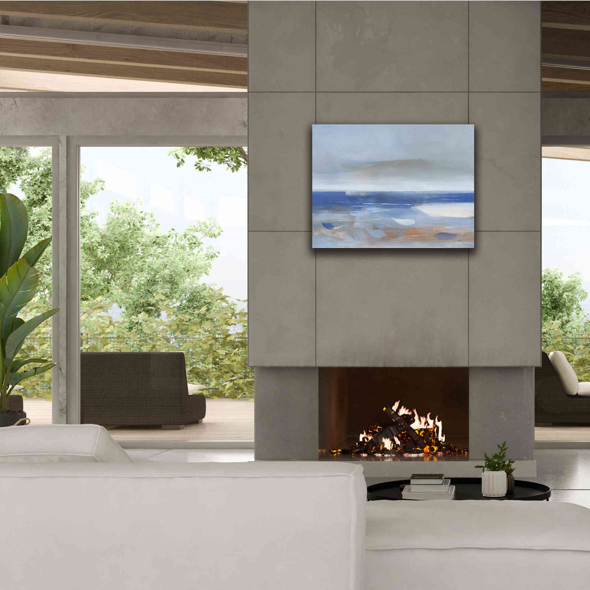 'Calm Sea' by Jo Maye, Canvas Wall Art,34 x 26