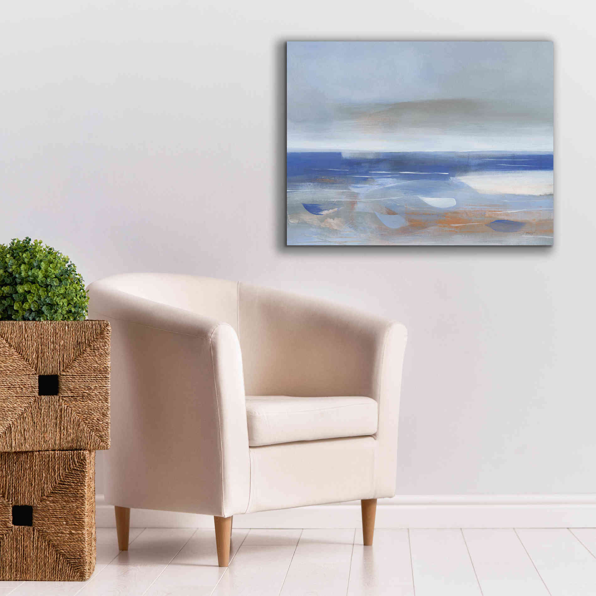 'Calm Sea' by Jo Maye, Canvas Wall Art,34 x 26