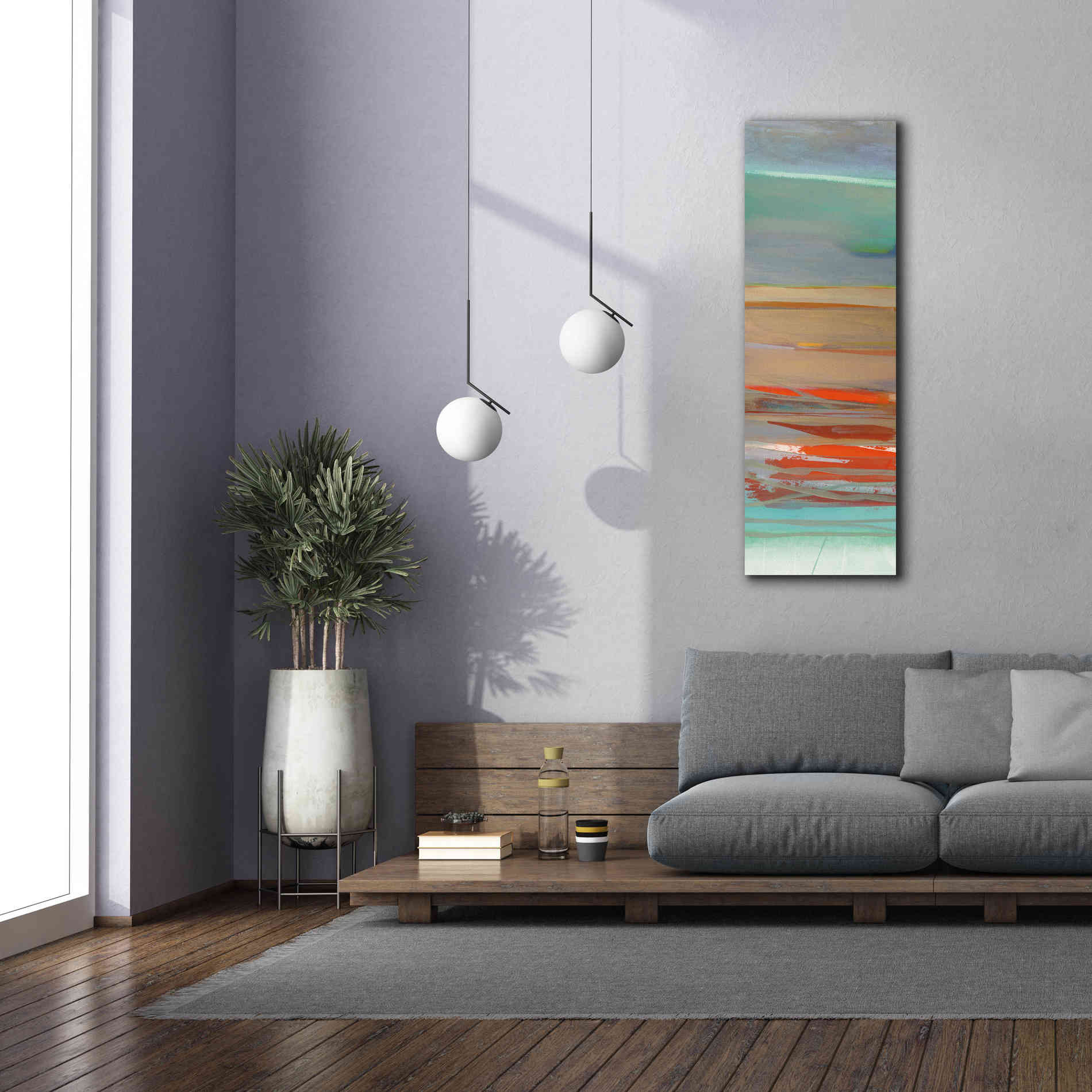 'Layers II' by Jo Maye, Canvas Wall Art,20 x 60