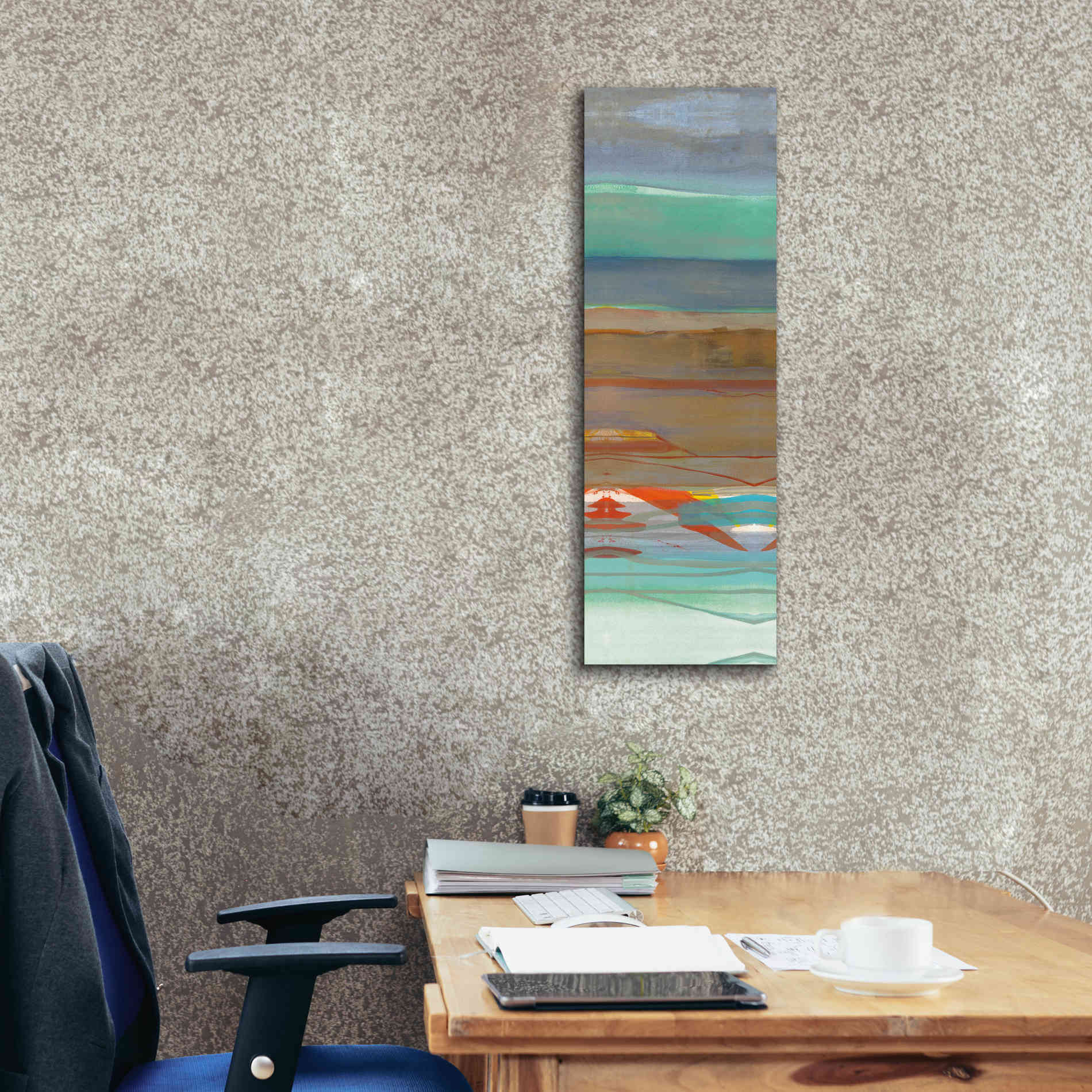 'Layers III' by Jo Maye, Canvas Wall Art,12 x 36