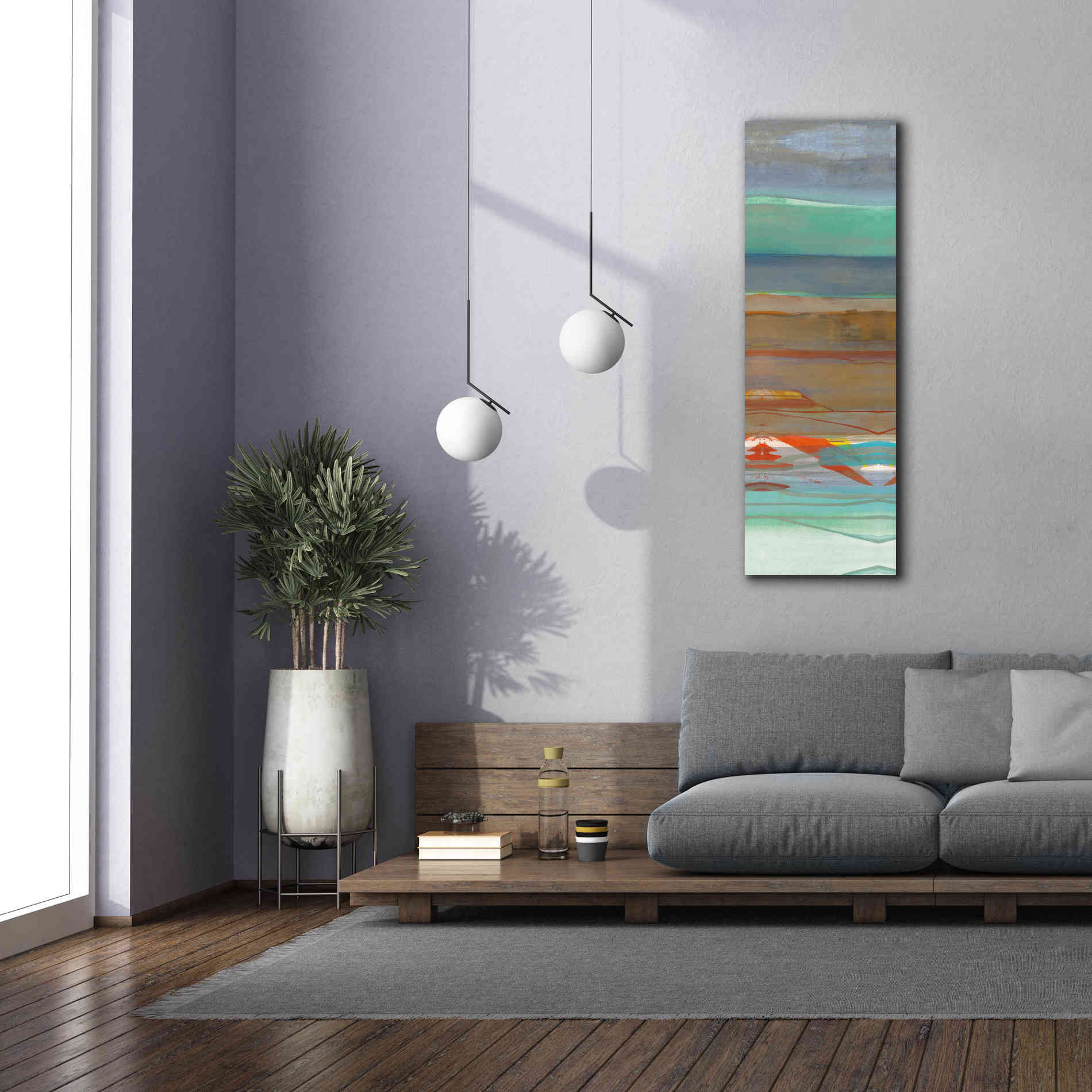 'Layers III' by Jo Maye, Canvas Wall Art,20 x 60