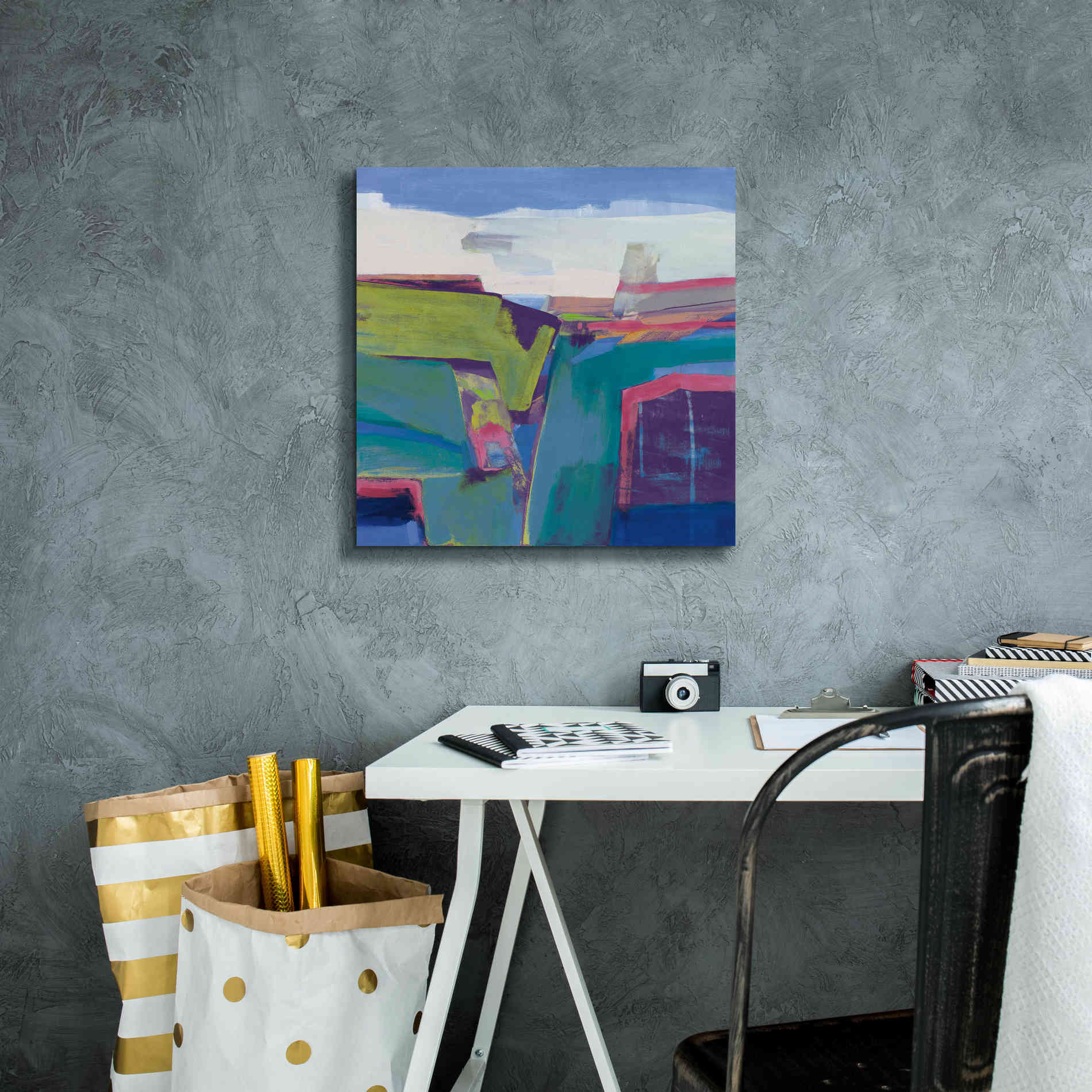 'Clear Day Bright' by Jo Maye, Canvas Wall Art,18 x 18