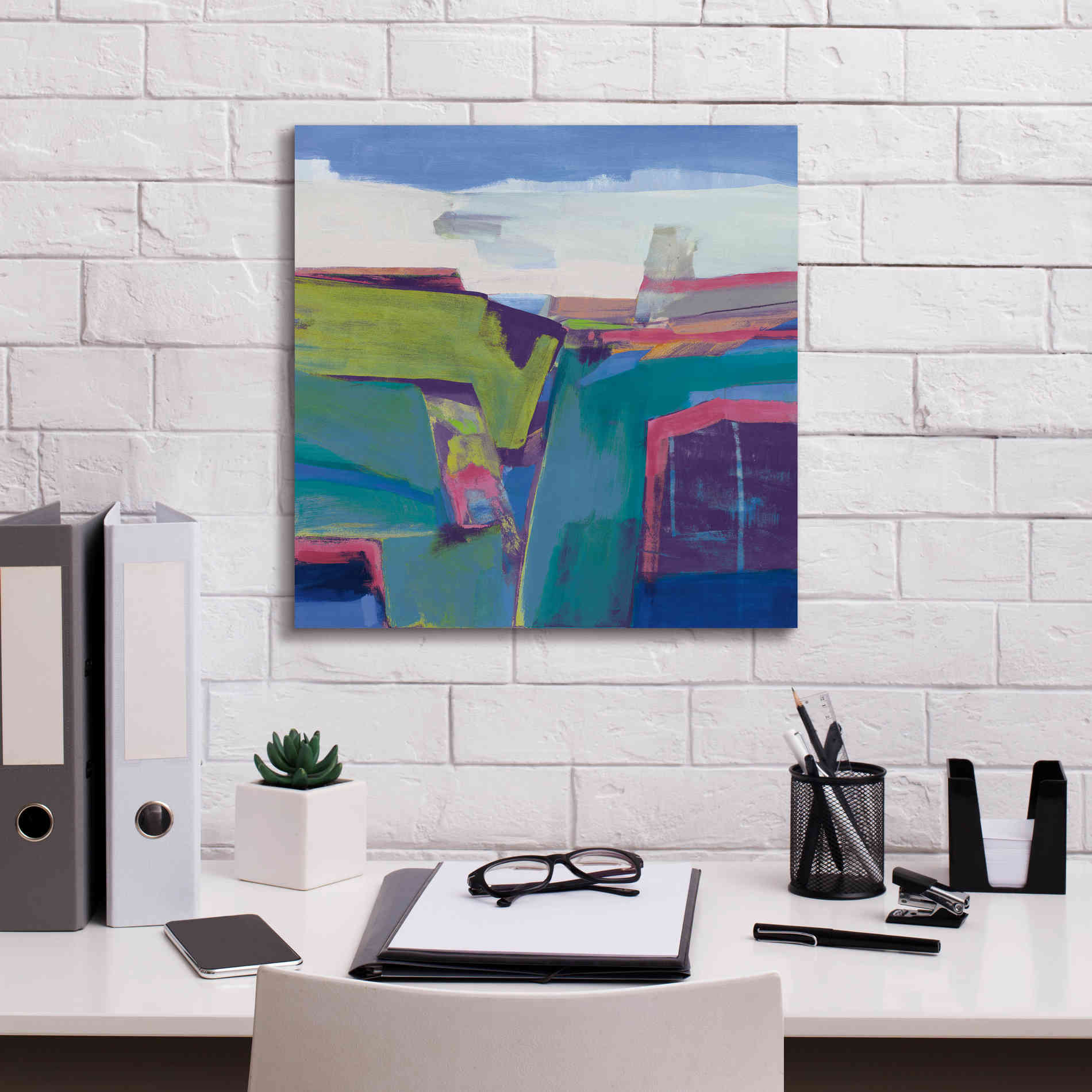 'Clear Day Bright' by Jo Maye, Canvas Wall Art,18 x 18