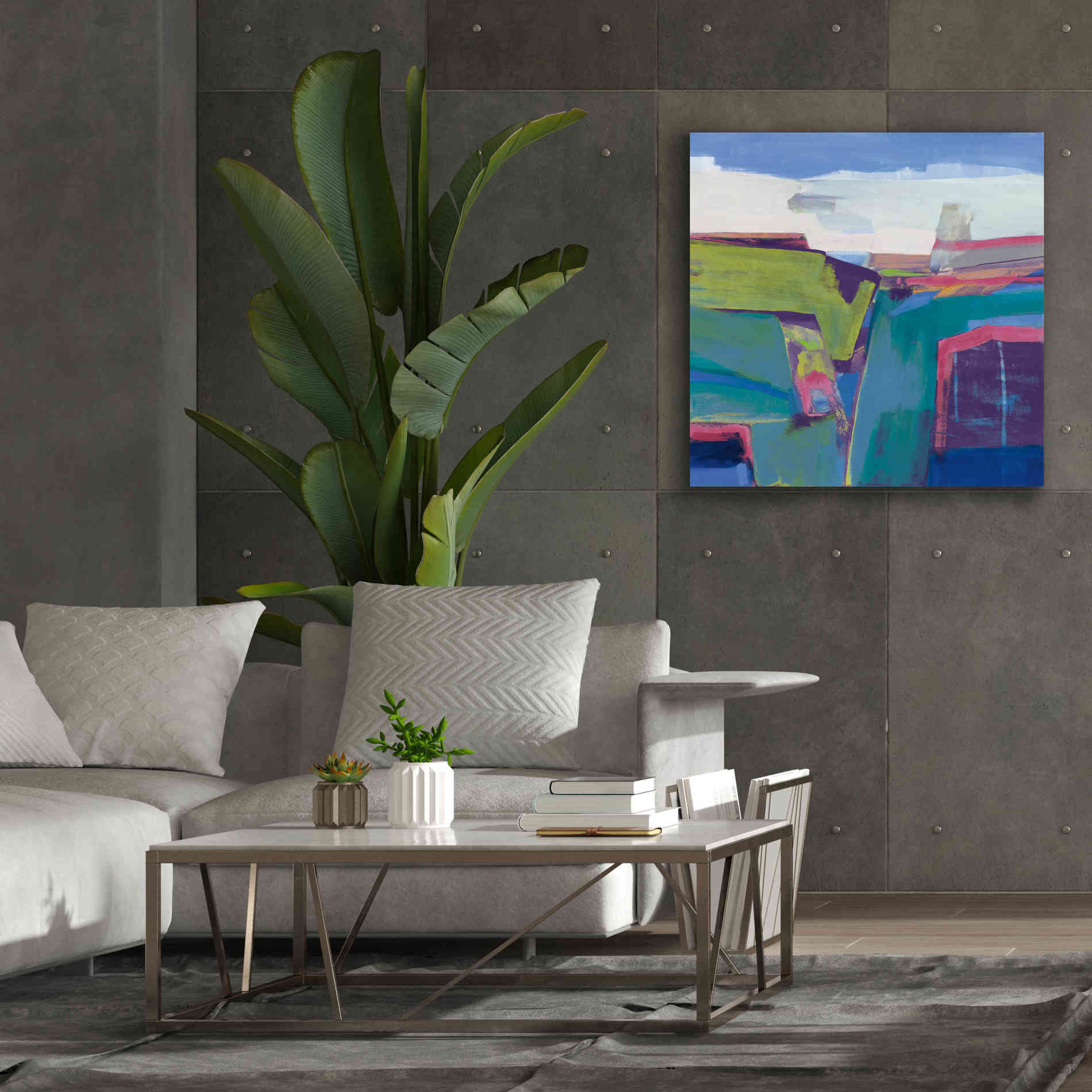 'Clear Day Bright' by Jo Maye, Canvas Wall Art,37 x 37
