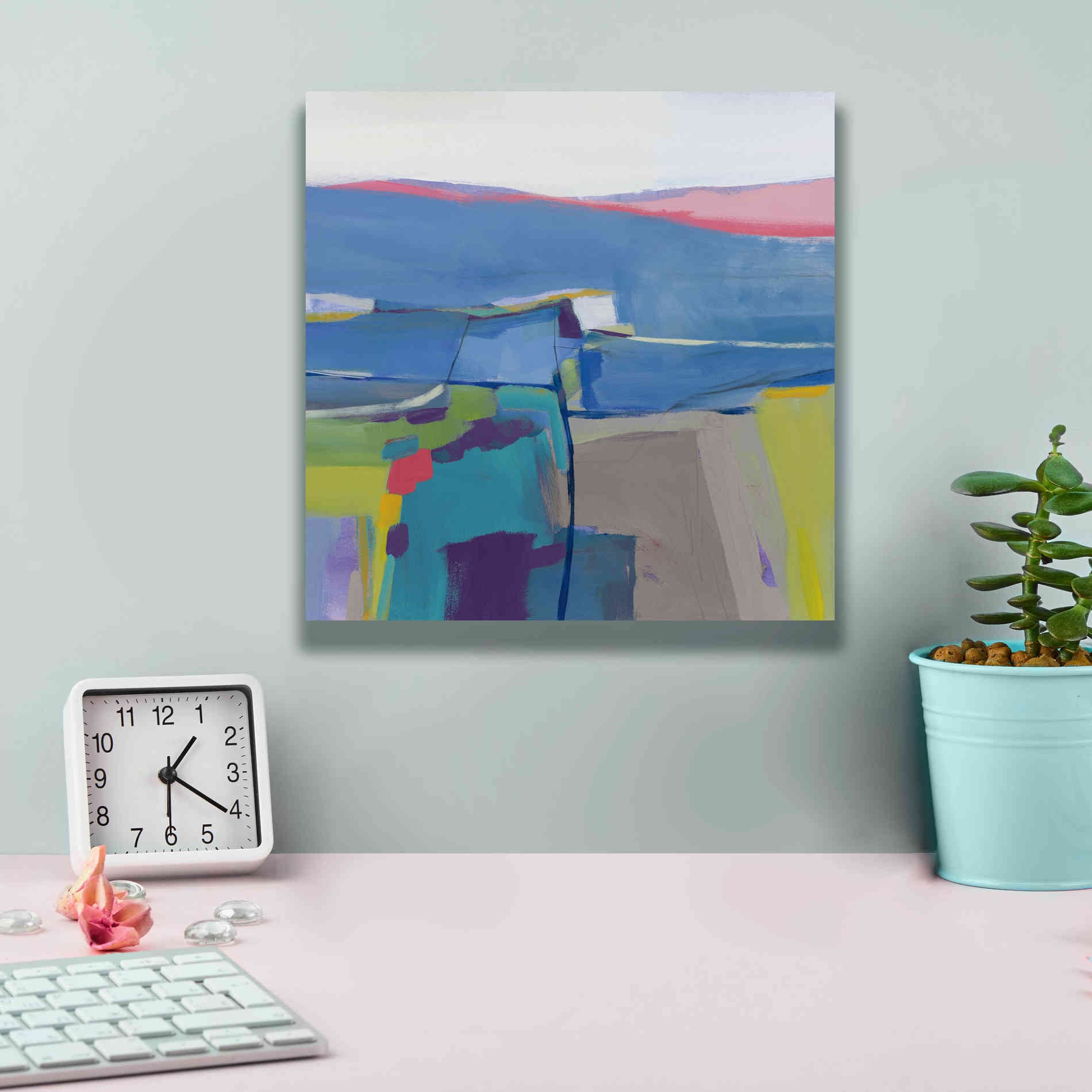 'Hill Side Bright' by Jo Maye, Canvas Wall Art,12 x 12