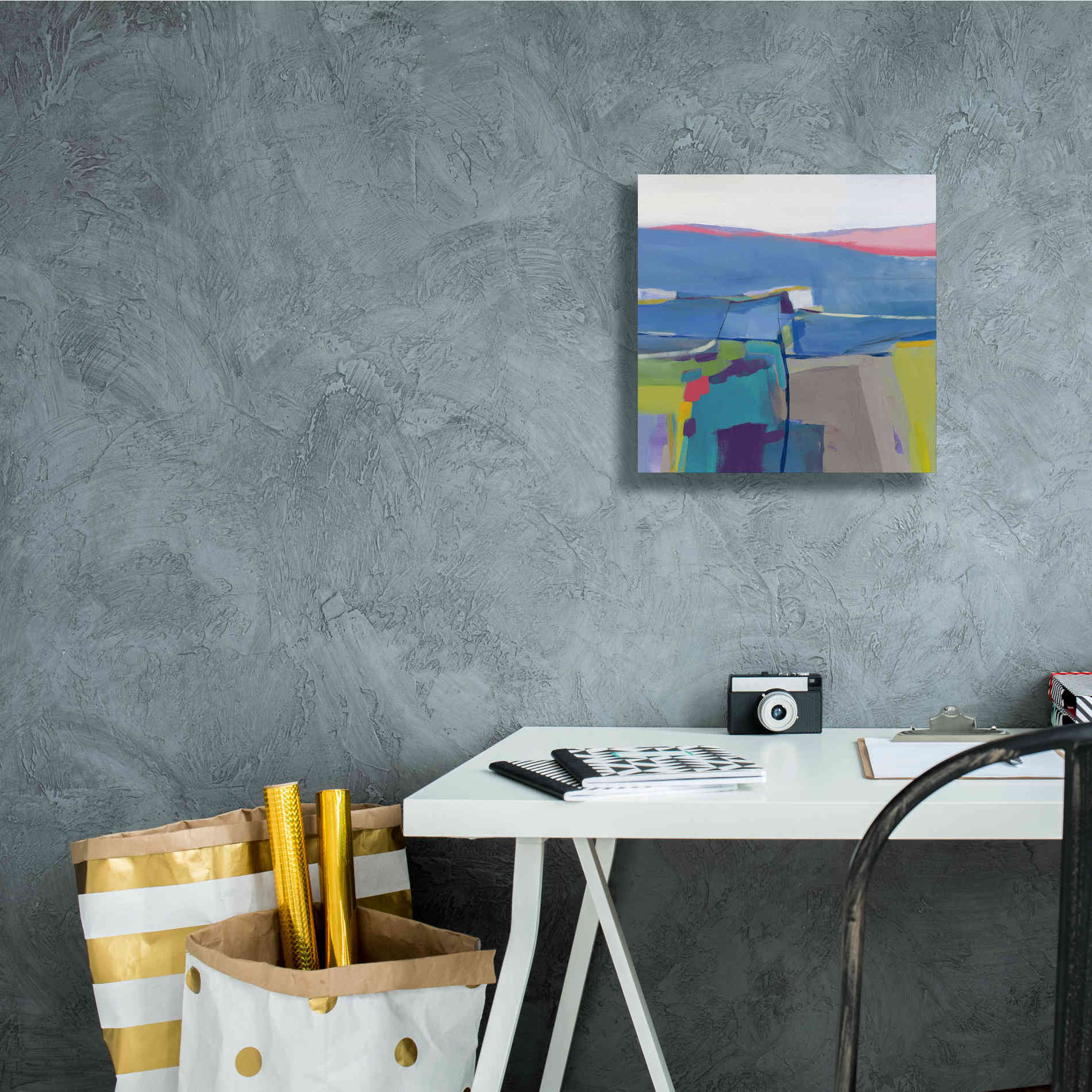'Hill Side Bright' by Jo Maye, Canvas Wall Art,12 x 12