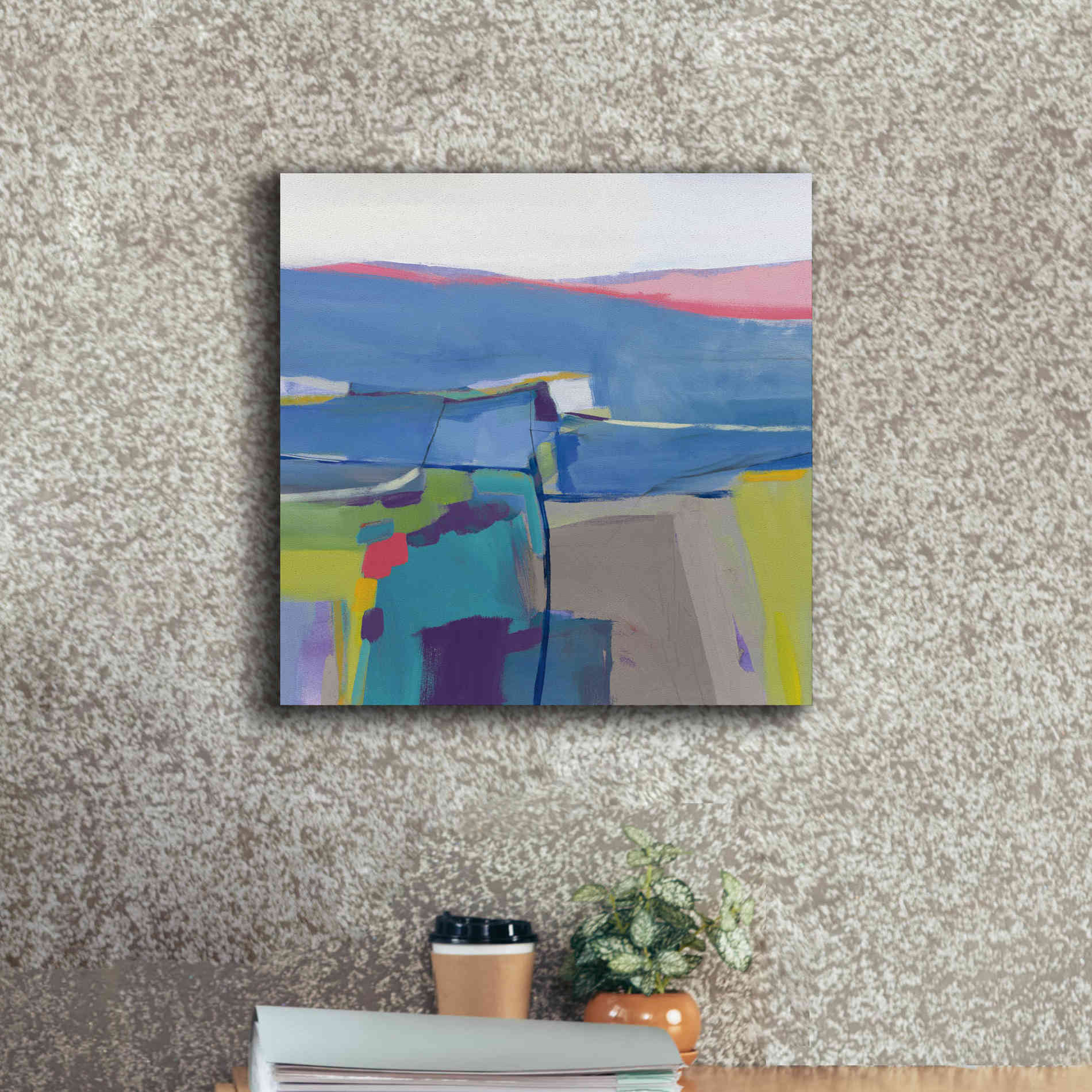 'Hill Side Bright' by Jo Maye, Canvas Wall Art,18 x 18