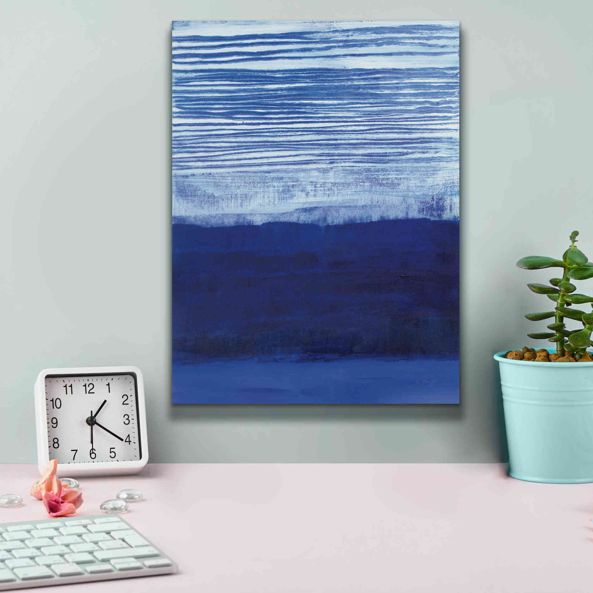 'Blue Haze' by Jo Maye, Canvas Wall Art,12 x 16
