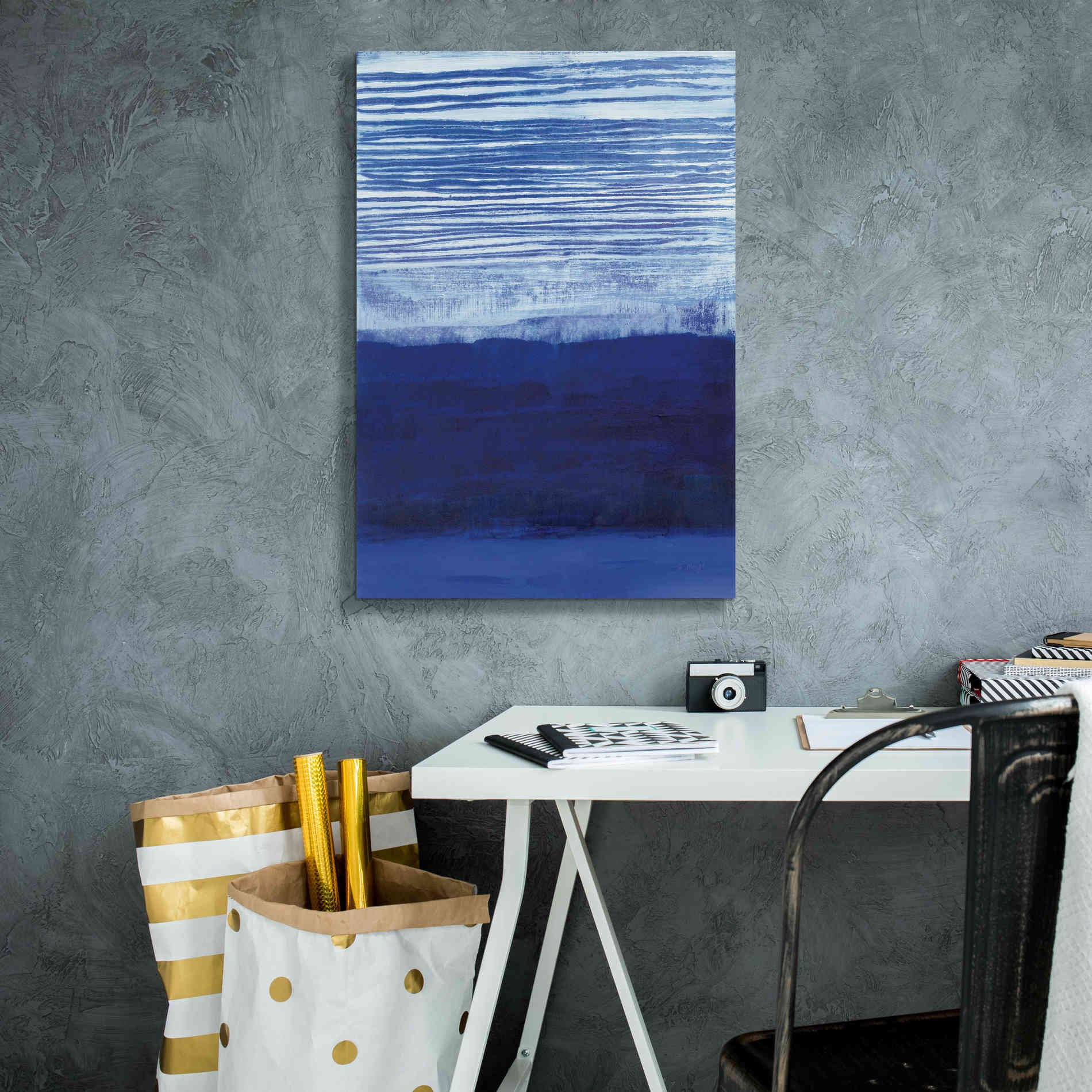 'Blue Haze' by Jo Maye, Canvas Wall Art,18 x 26