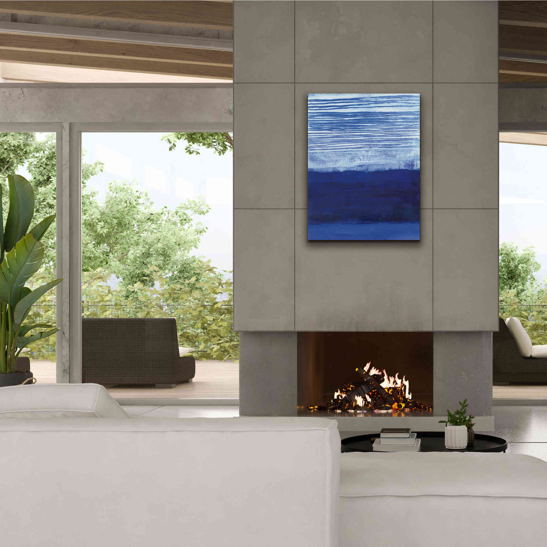 'Blue Haze' by Jo Maye, Canvas Wall Art,26 x 34