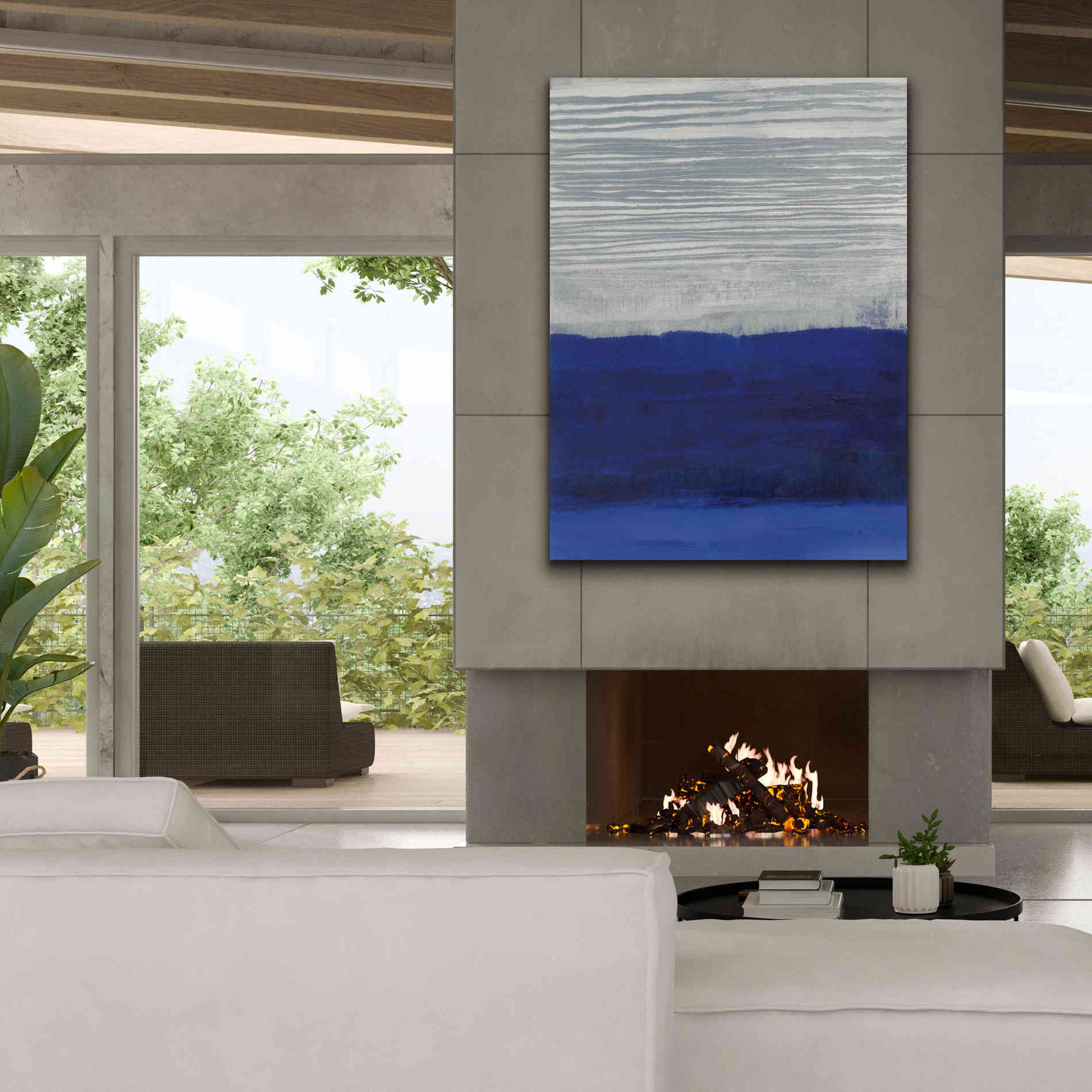 'Gray Haze' by Jo Maye, Canvas Wall Art,40 x 54