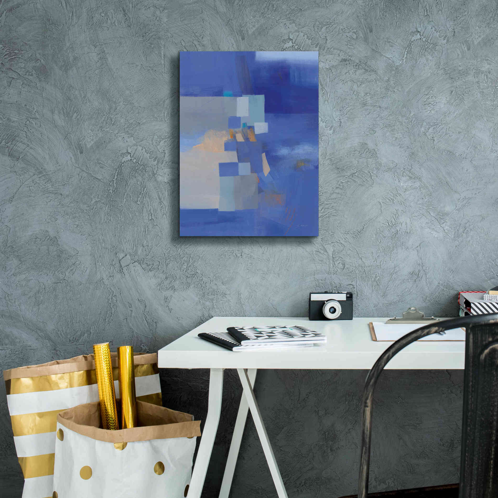'Blue Dawn' by Jo Maye, Canvas Wall Art,12 x 16