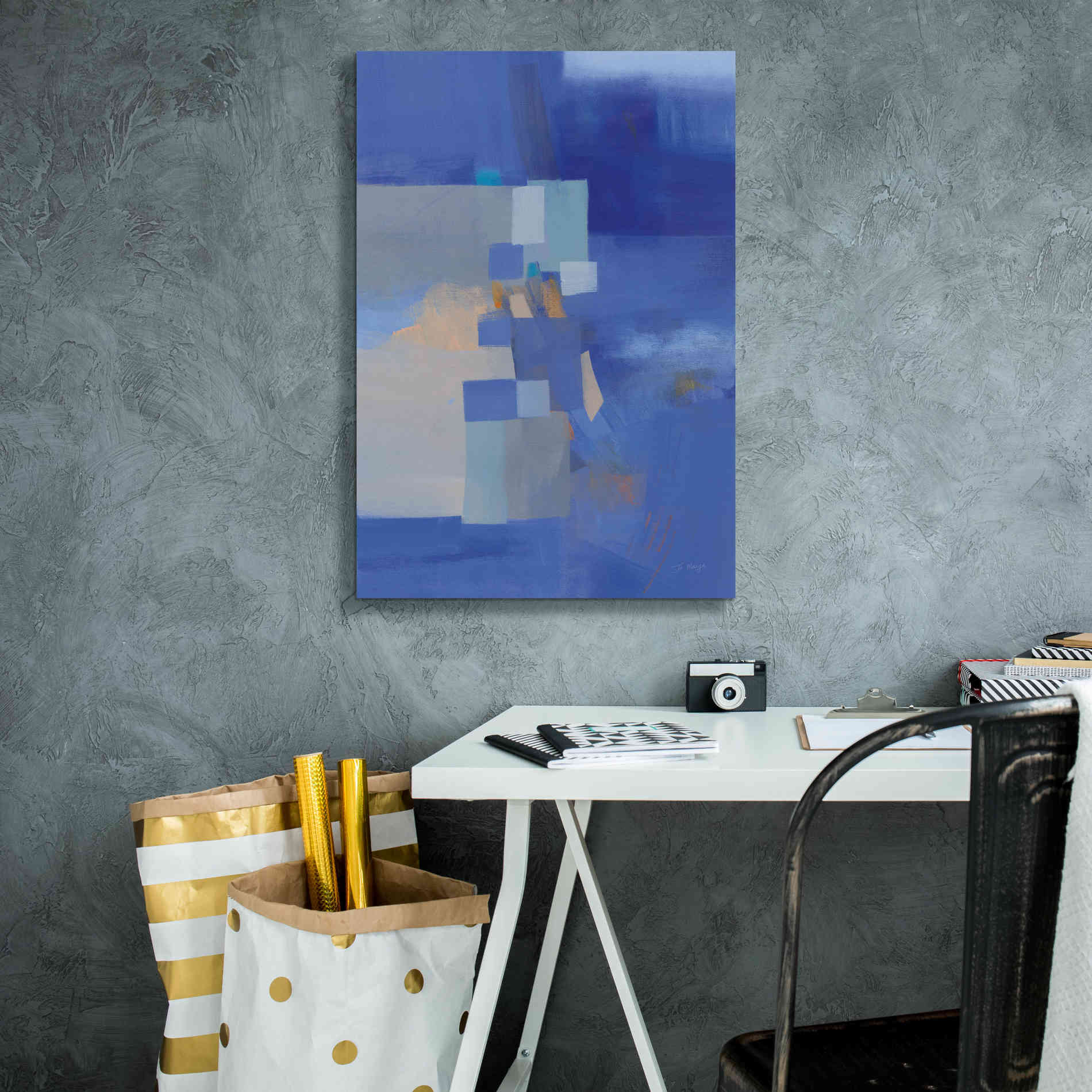 'Blue Dawn' by Jo Maye, Canvas Wall Art,18 x 26