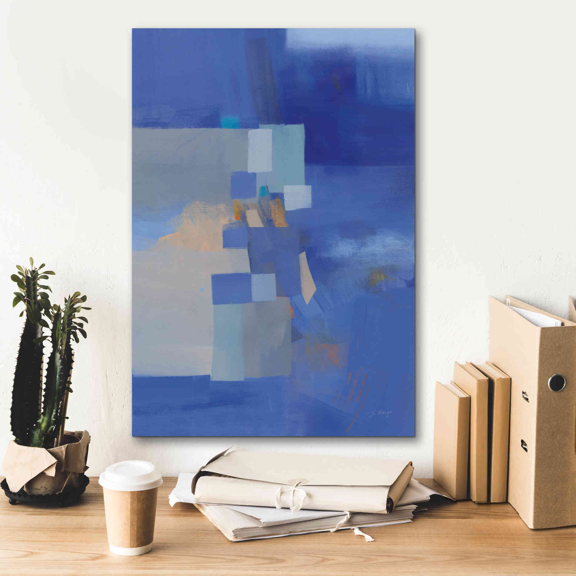 'Blue Dawn' by Jo Maye, Canvas Wall Art,18 x 26