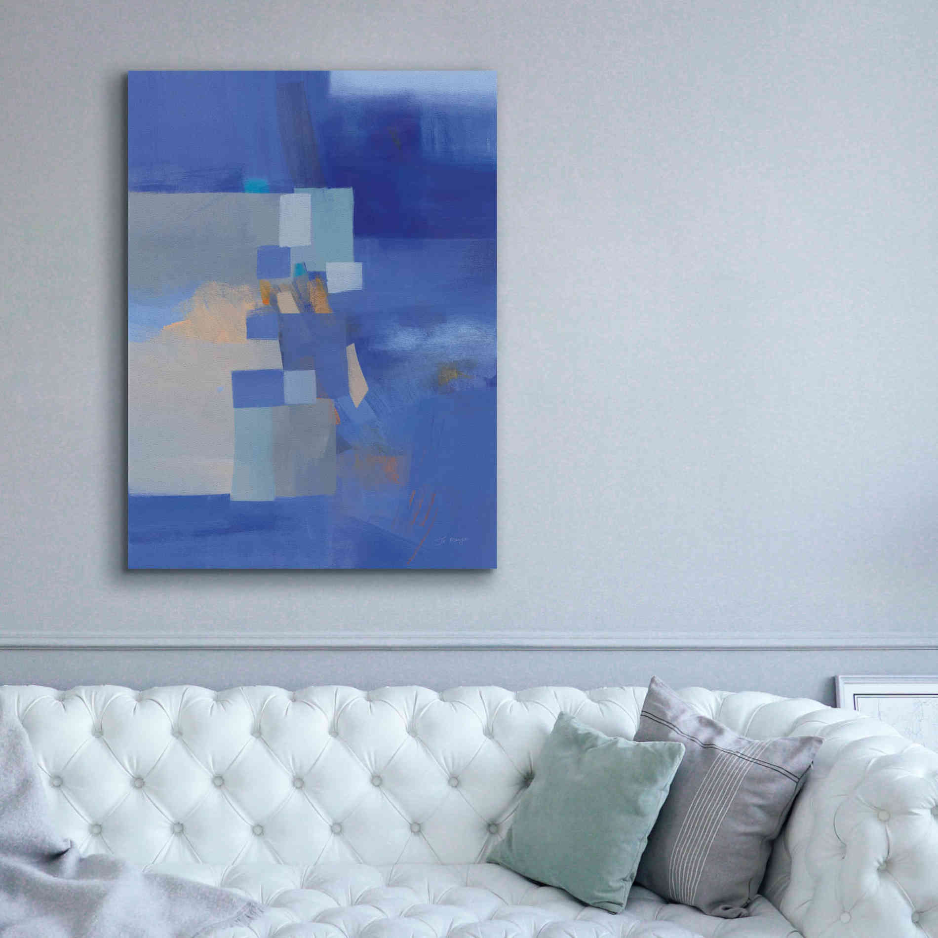 'Blue Dawn' by Jo Maye, Canvas Wall Art,40 x 54