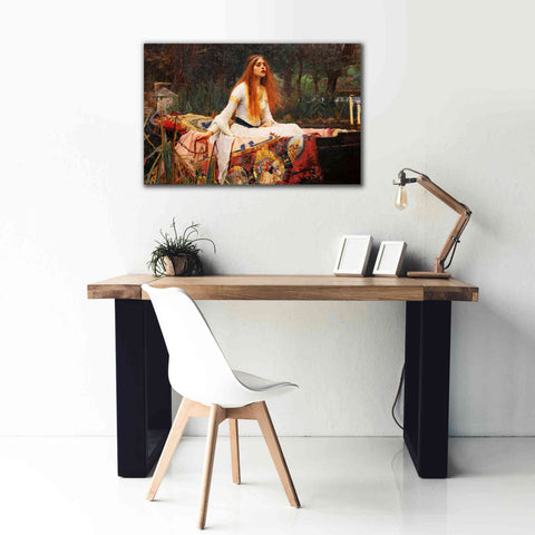 Image of 'The Lady of Shalott' by John William Waterhouse, Canvas Wall Art,40 x 26