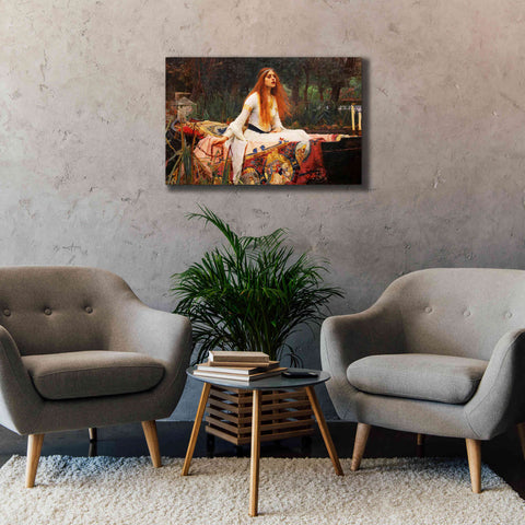Image of 'The Lady of Shalott' by John William Waterhouse, Canvas Wall Art,40 x 26